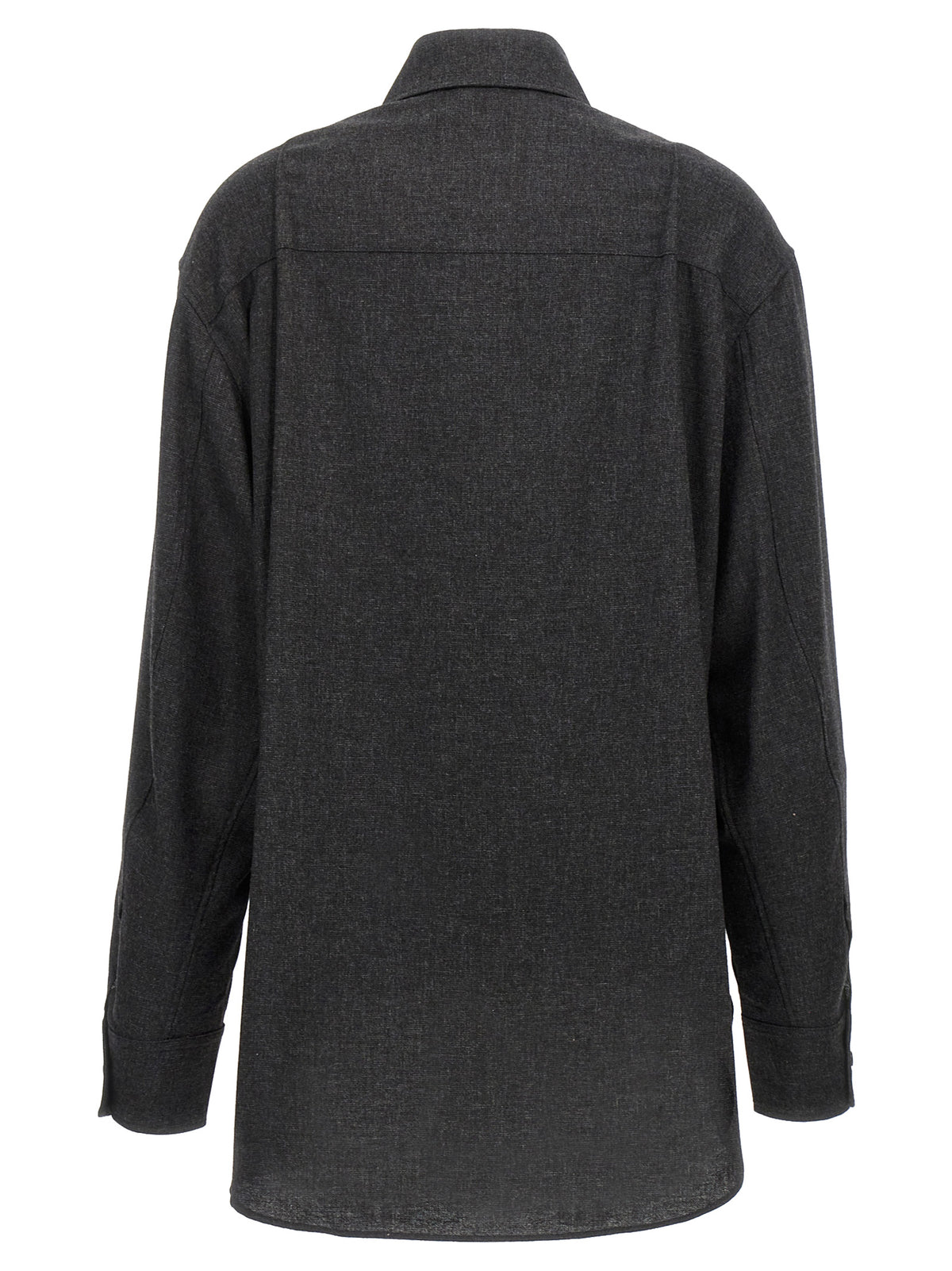 The Andamane Gray Wool Women's Blouse