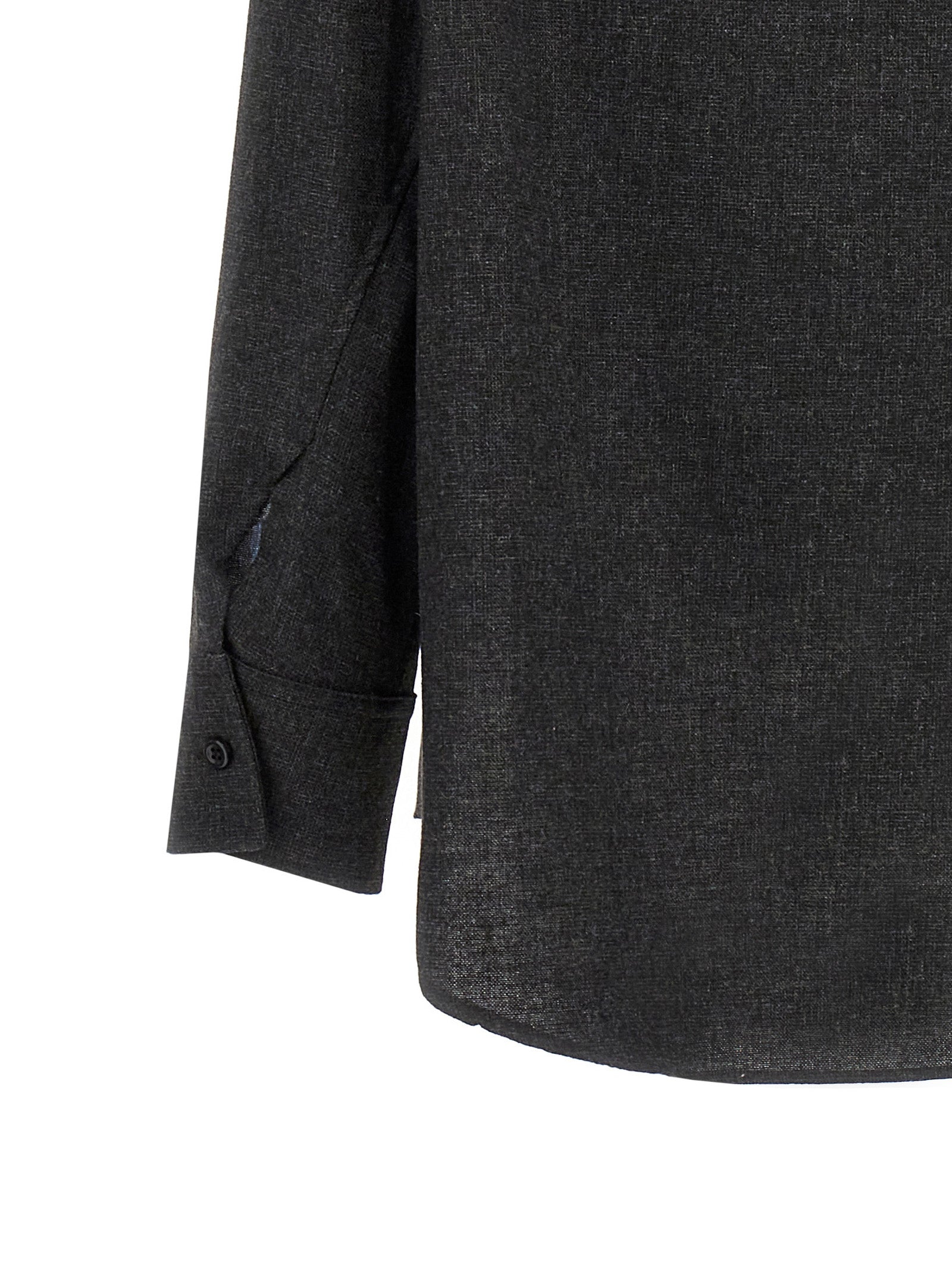 The Andamane Gray Wool Women's Blouse