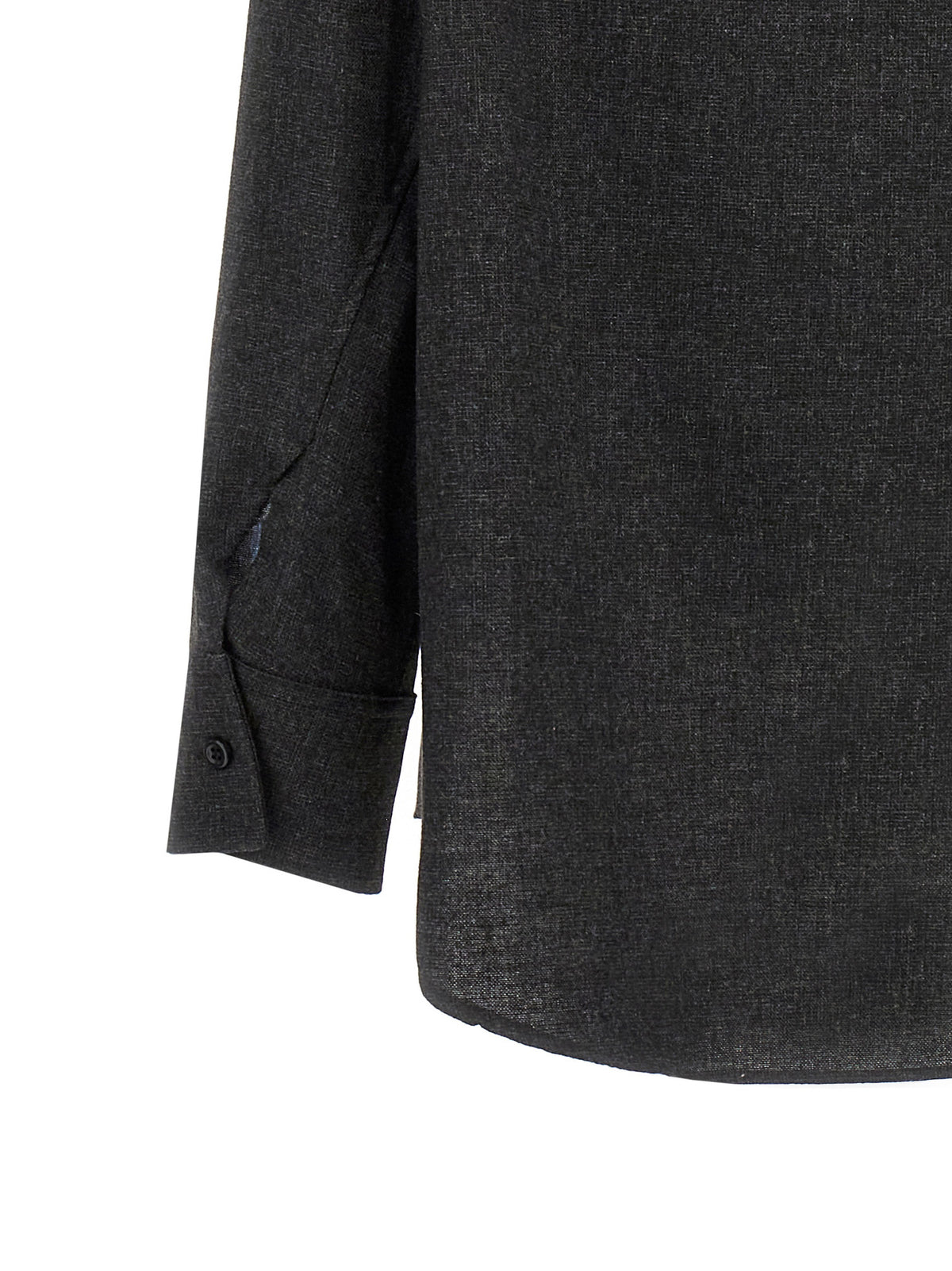 The Andamane Gray Wool Women's Blouse
