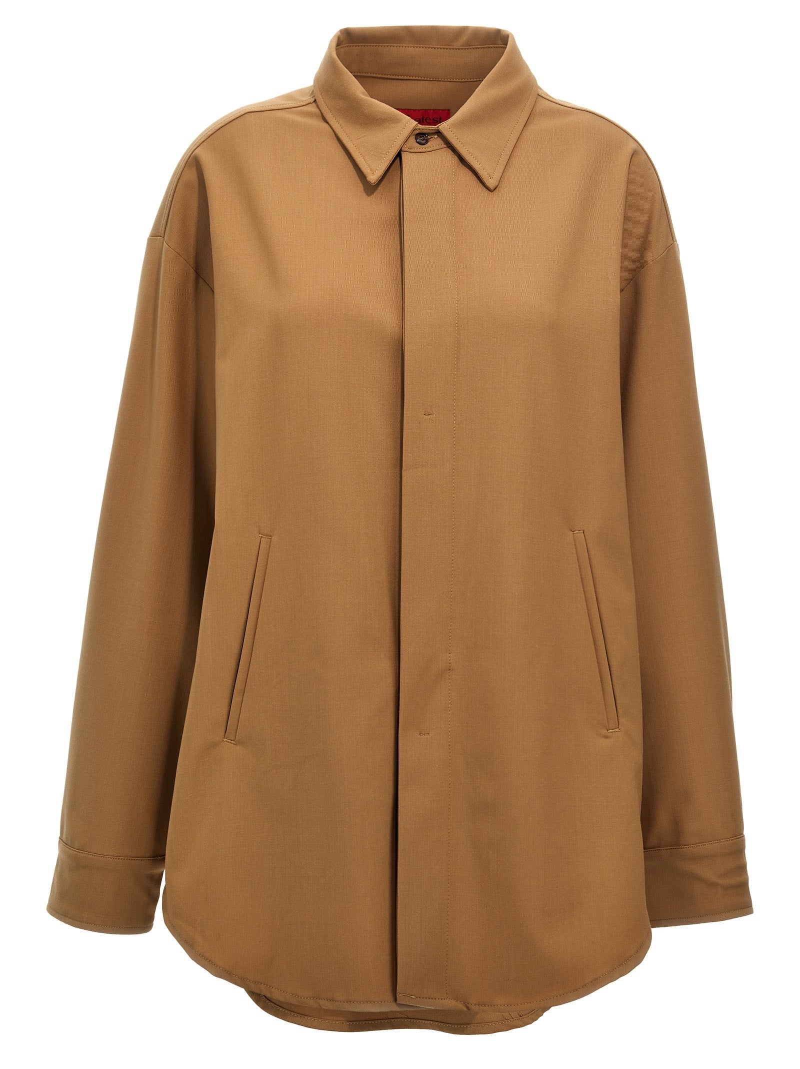THELATEST Brown Polyester Women's Blouse