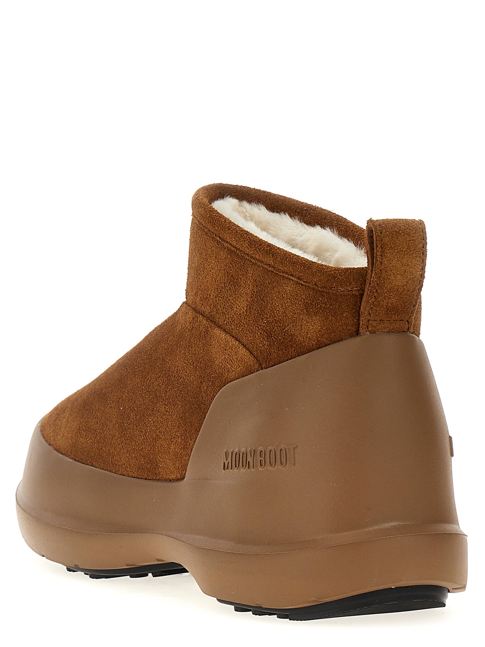 Moon Boot Brown Cowhide Flat Women's Boots