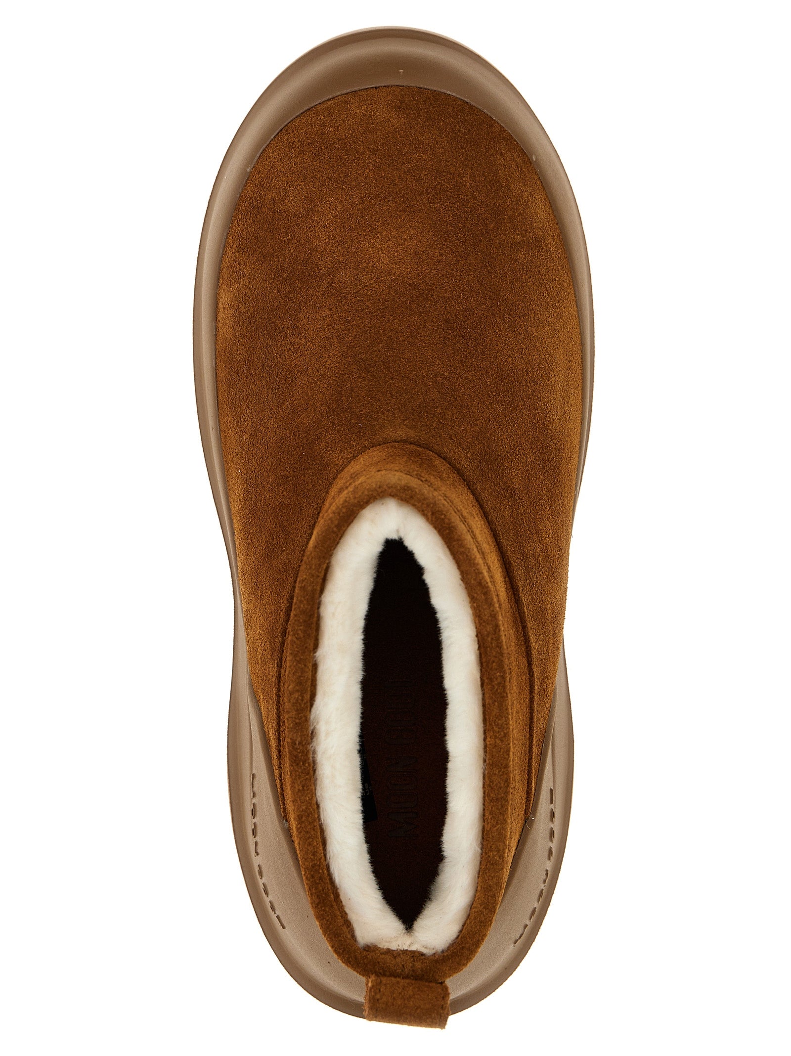 Moon Boot Brown Cowhide Flat Women's Boots