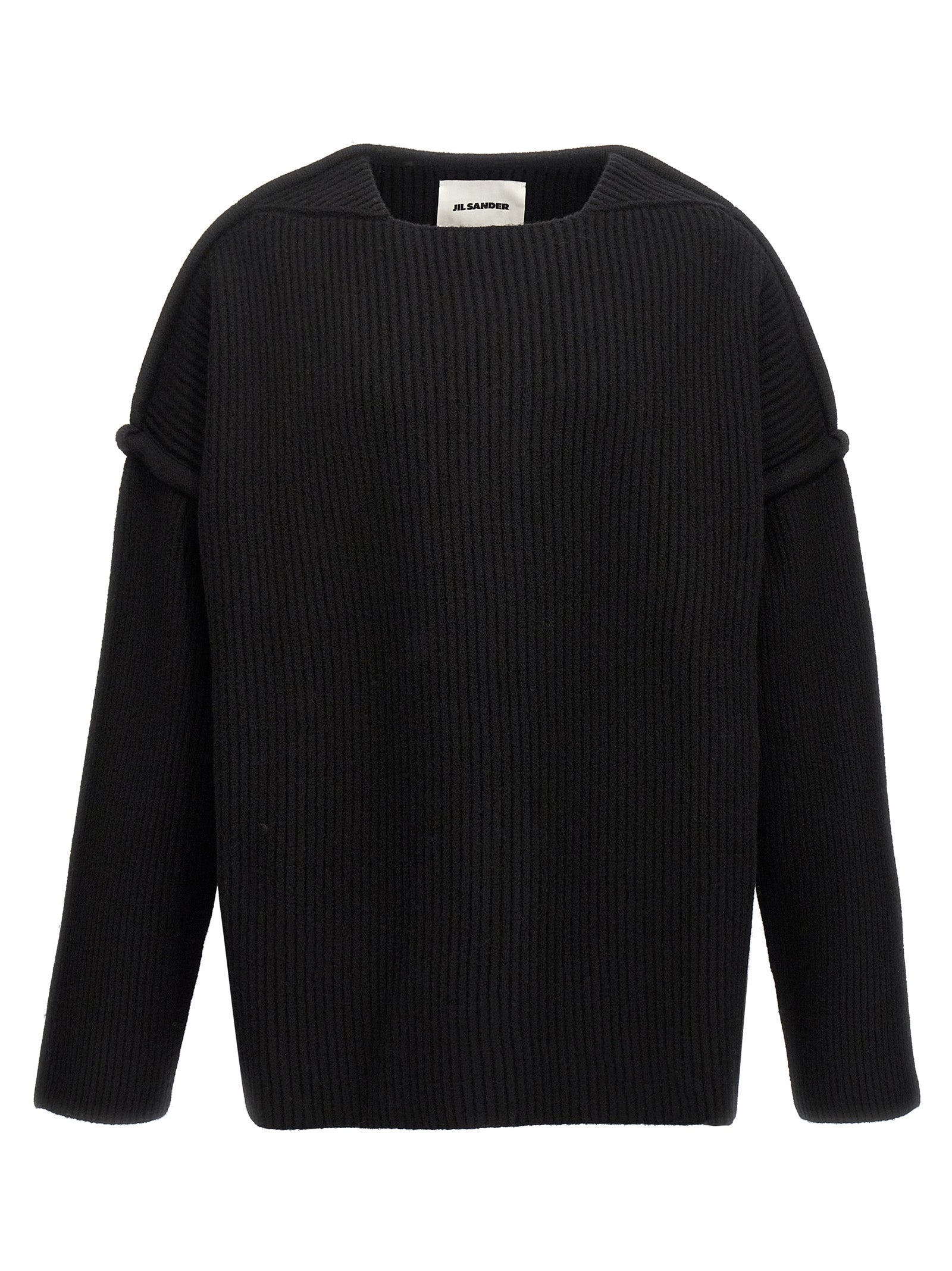 Jil Sander Black Wool Men's Cardigan