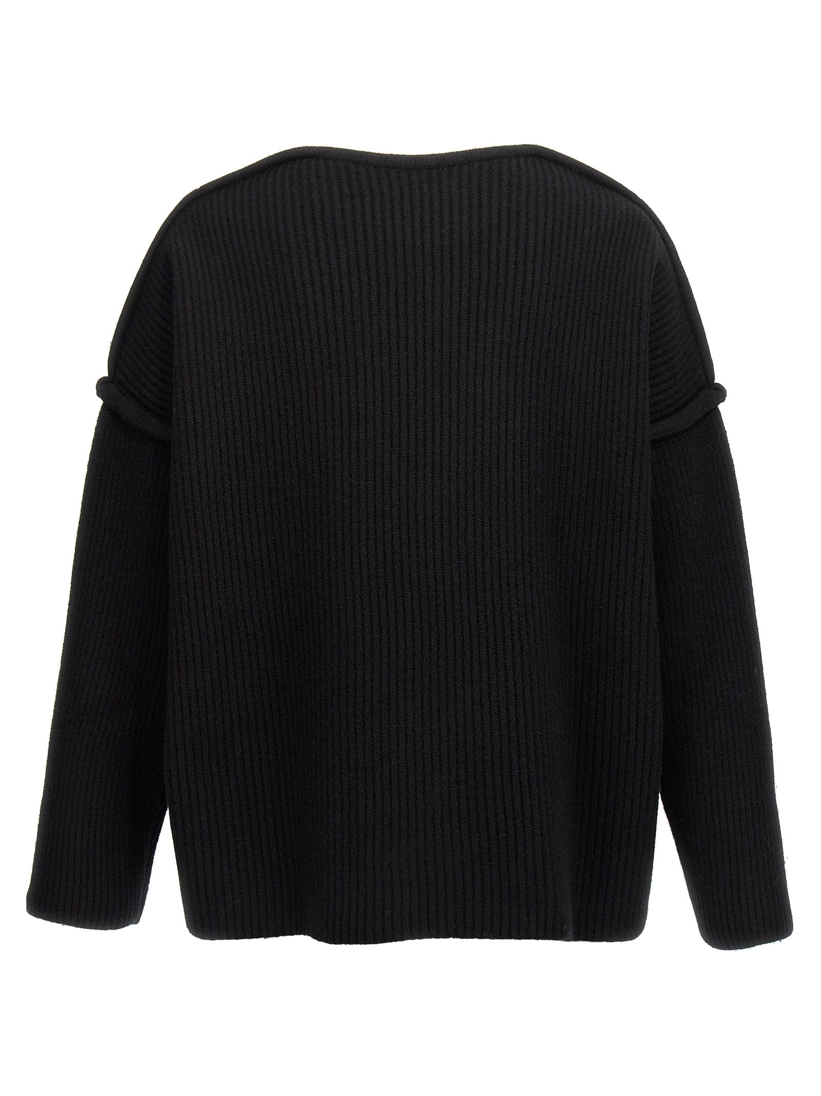Jil Sander Black Wool Men's Cardigan