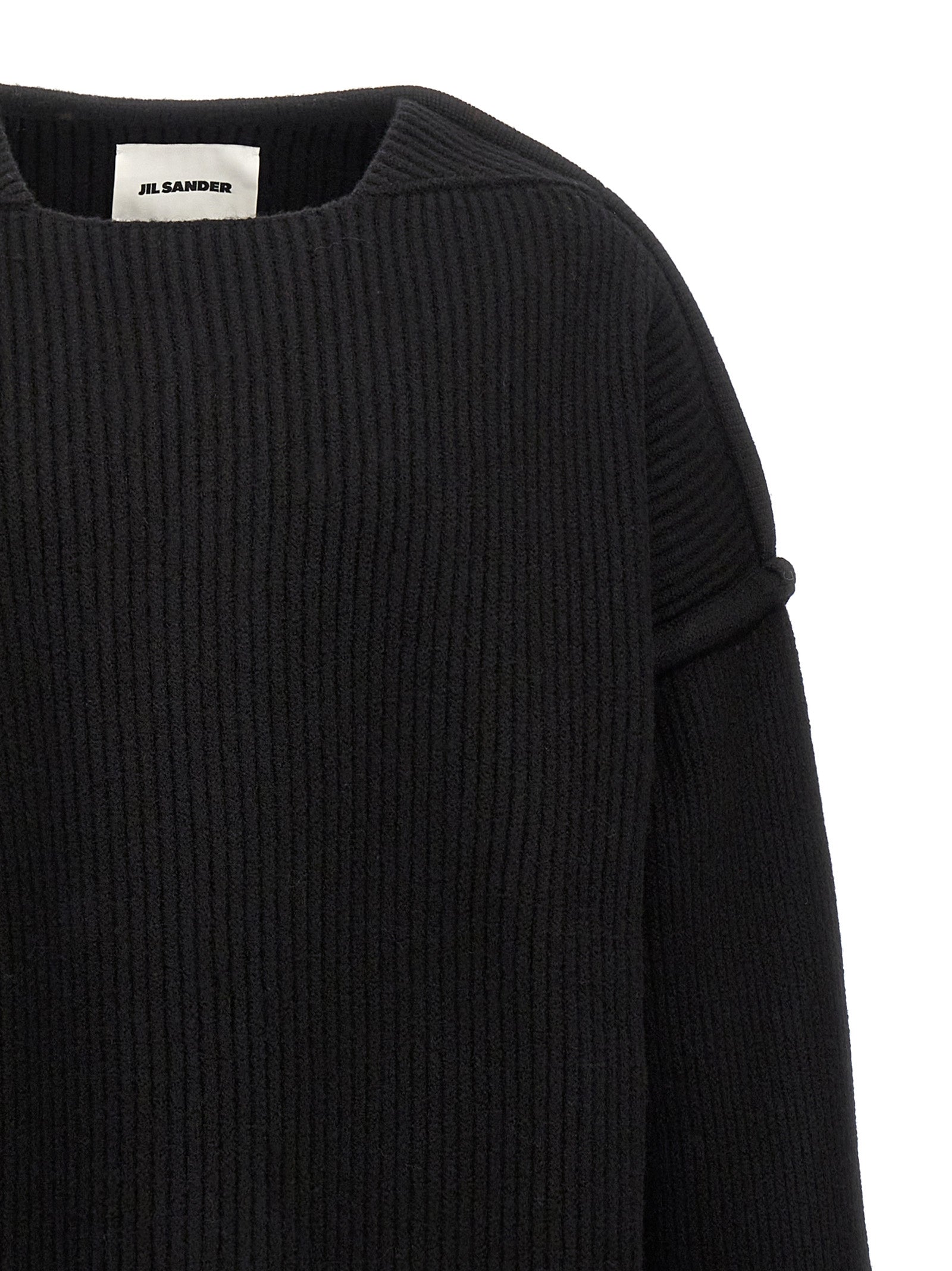 Jil Sander Black Wool Men's Cardigan