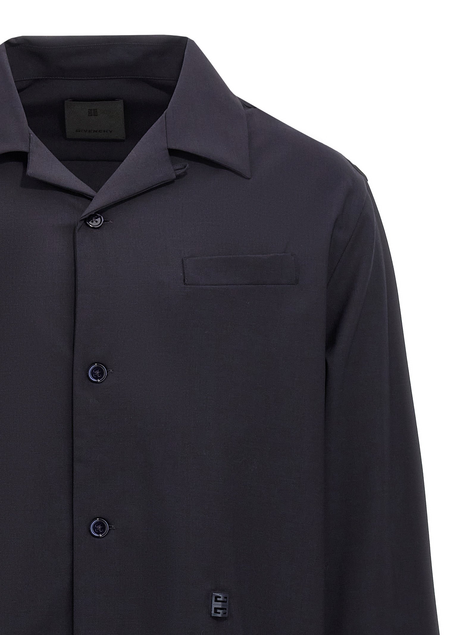 Givenchy Blue Elastane Men's Blouse