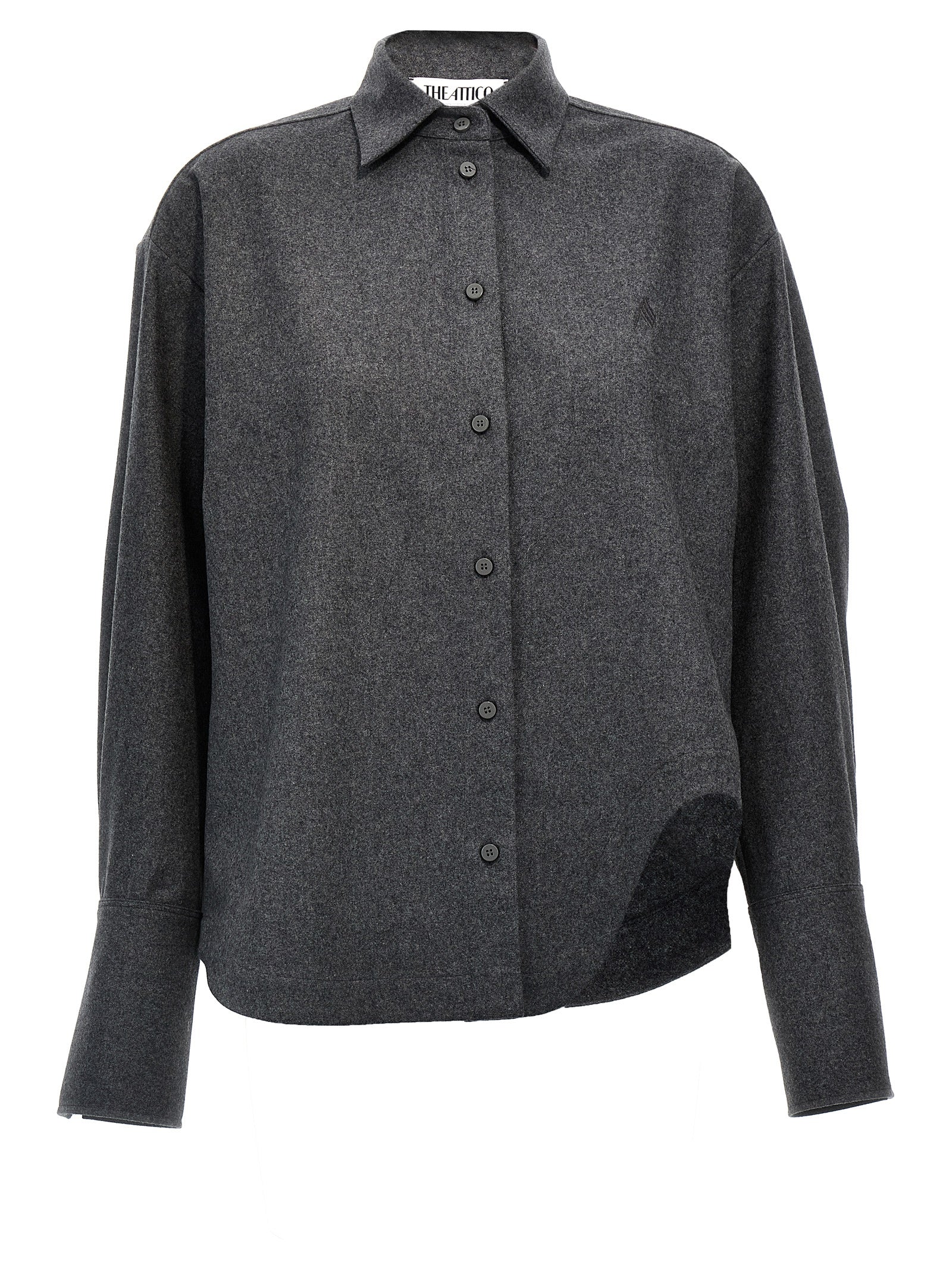 The Attico Gray Wool Women's Blouse
