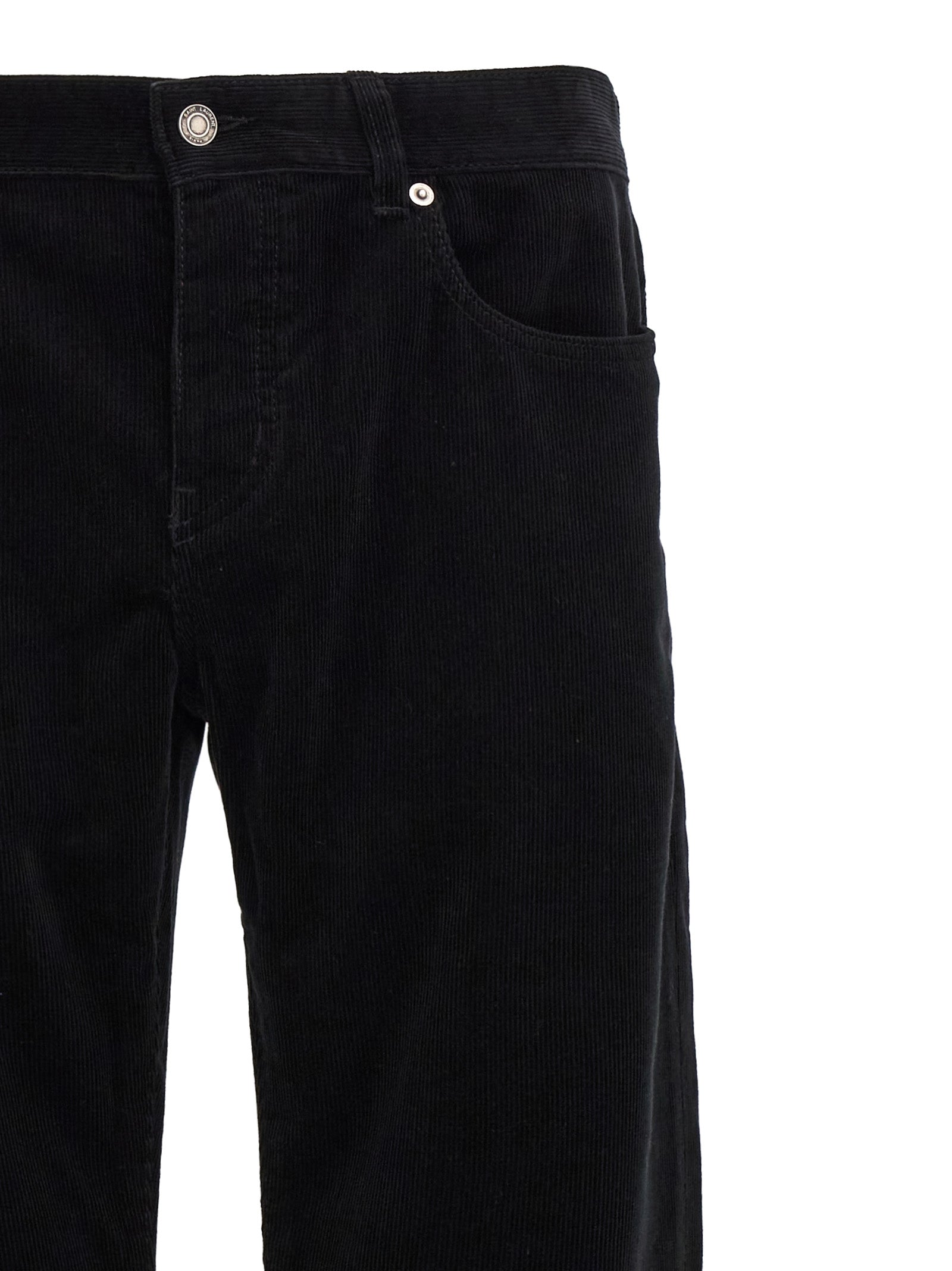 Saint Laurent Black Cotton Casual Men's Pants