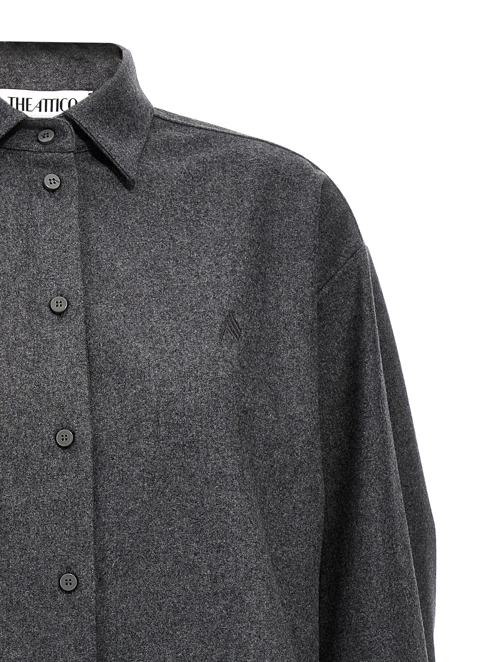 The Attico Gray Wool Women's Blouse