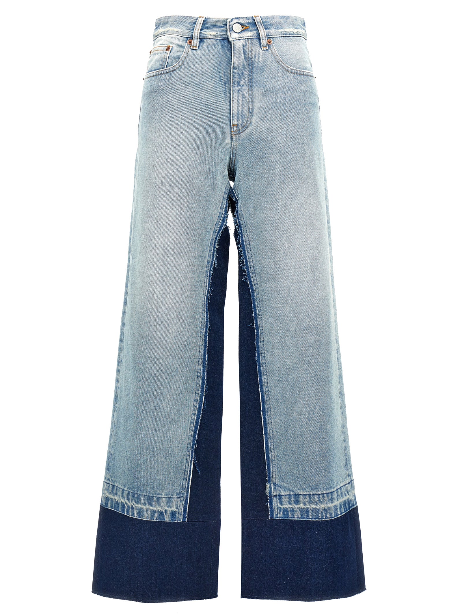 MM6 Maison Margiela Blue Cotton Flared Women's Jeans