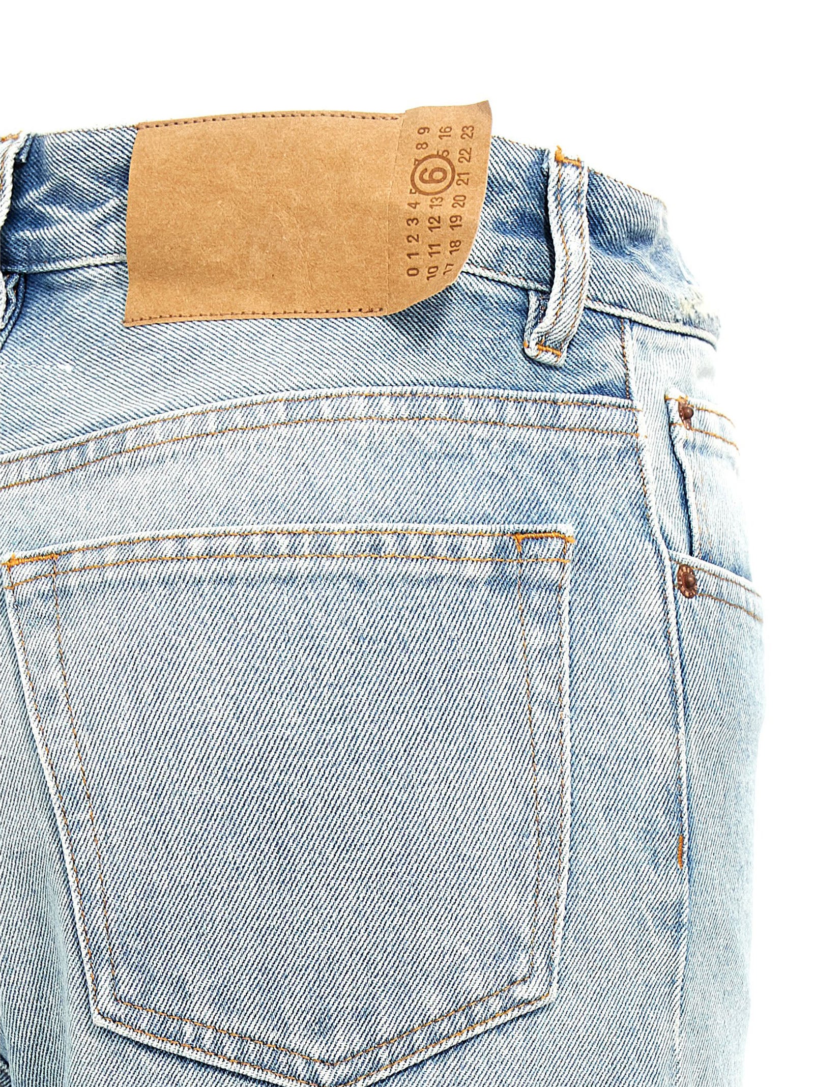 MM6 Maison Margiela Blue Cotton Flared Women's Jeans