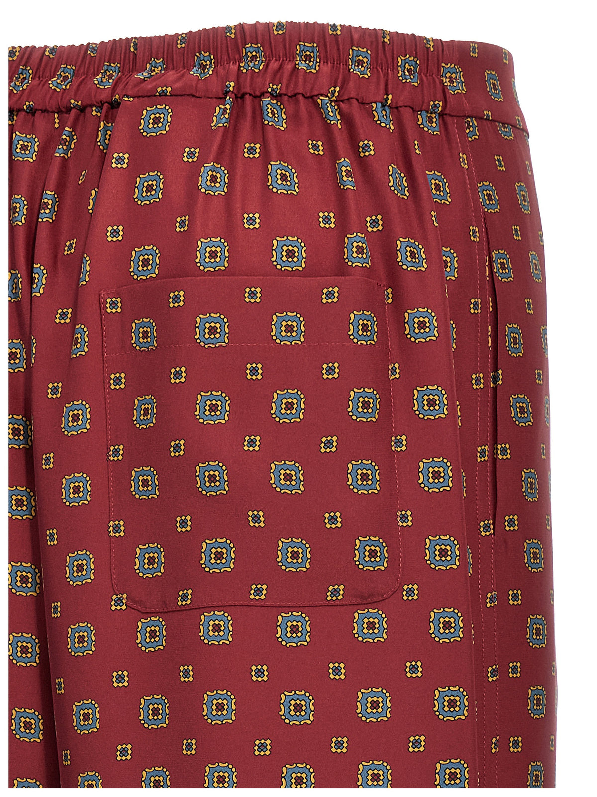 Moschino Bordeaux Silk Casual Women's Pants