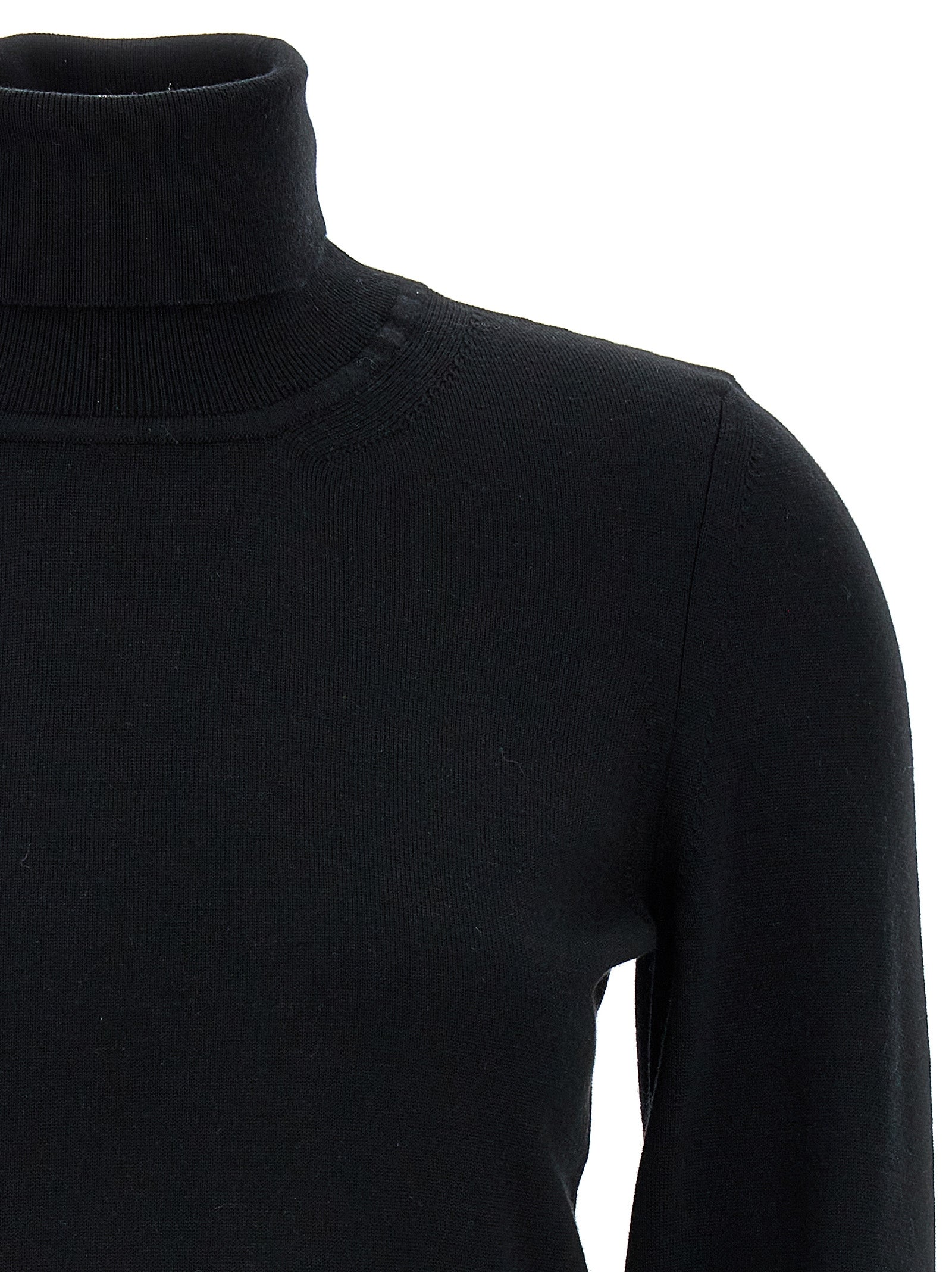 ANTONINO VALENTI Black Merino Wool Women's Cardigan