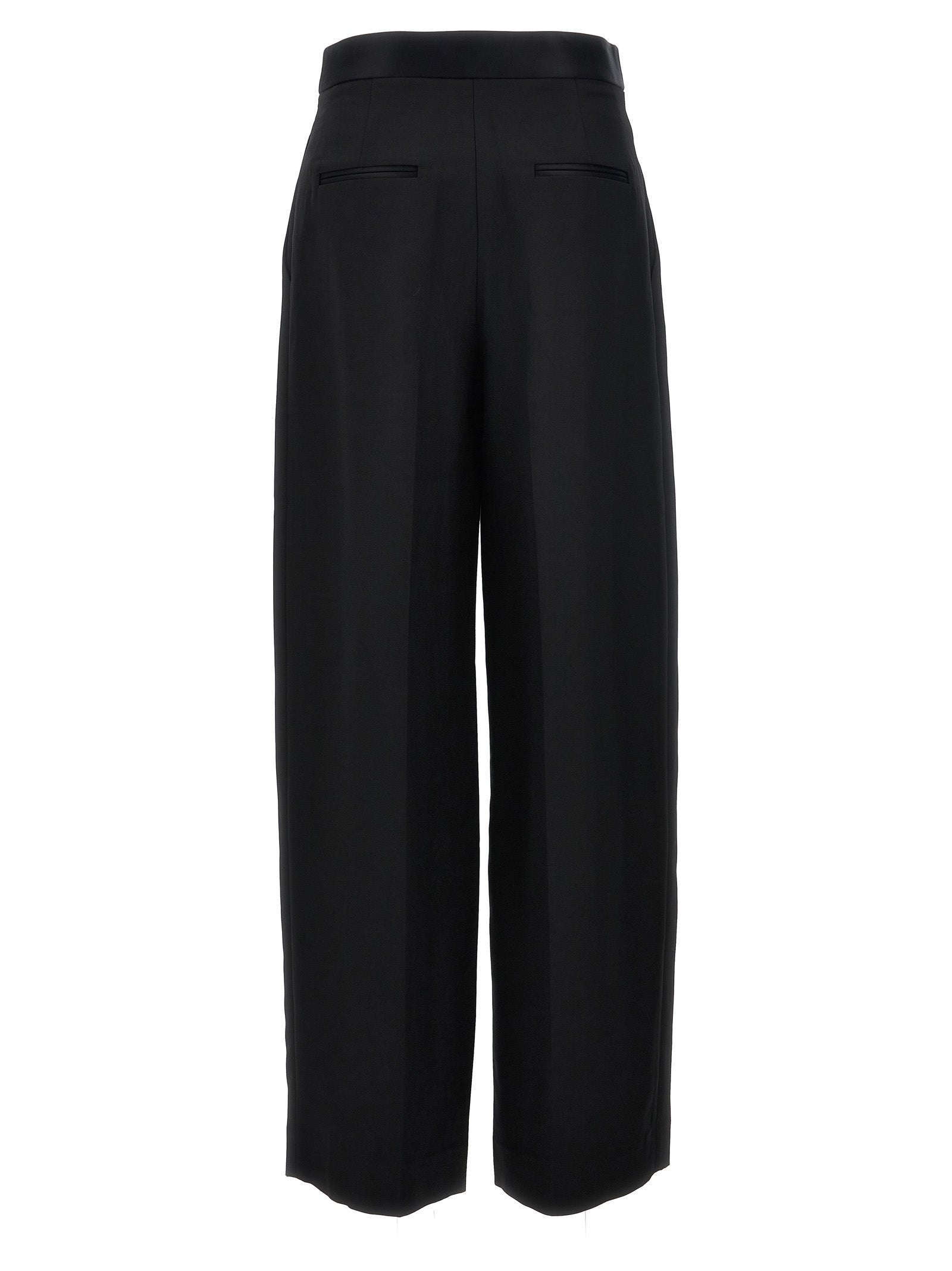 Khaite Black Viscose Casual Women's Pants