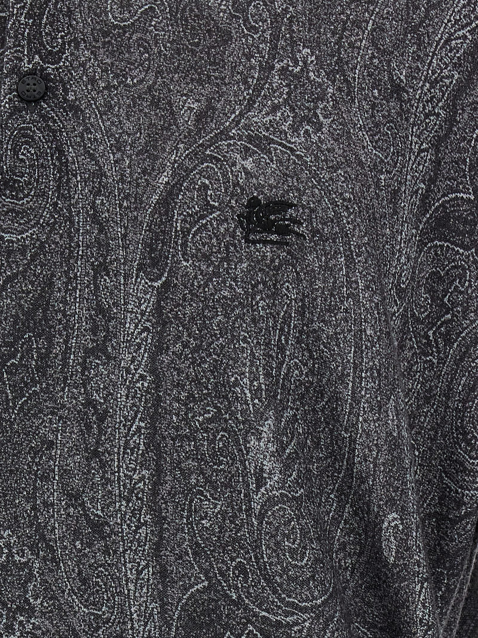 Etro Multicolor Silk Polo Men's Shirt