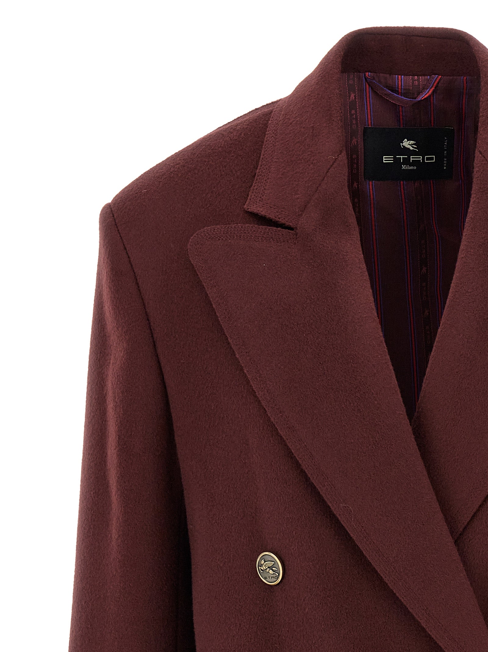 Etro Bordeaux Wool Women's Blazer
