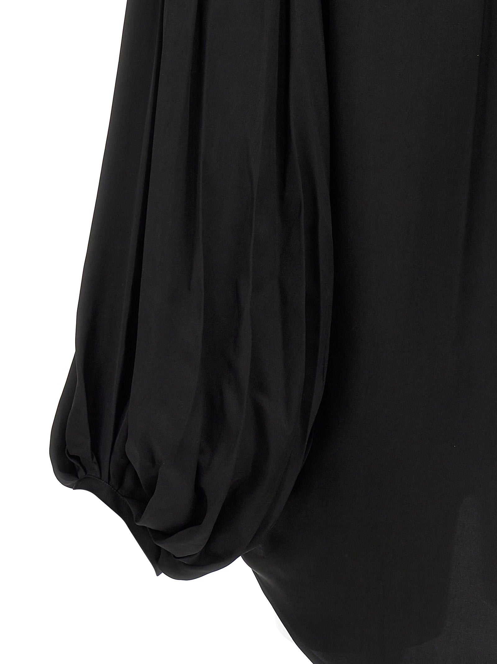 Khaite Black Cupro Women's Blouse