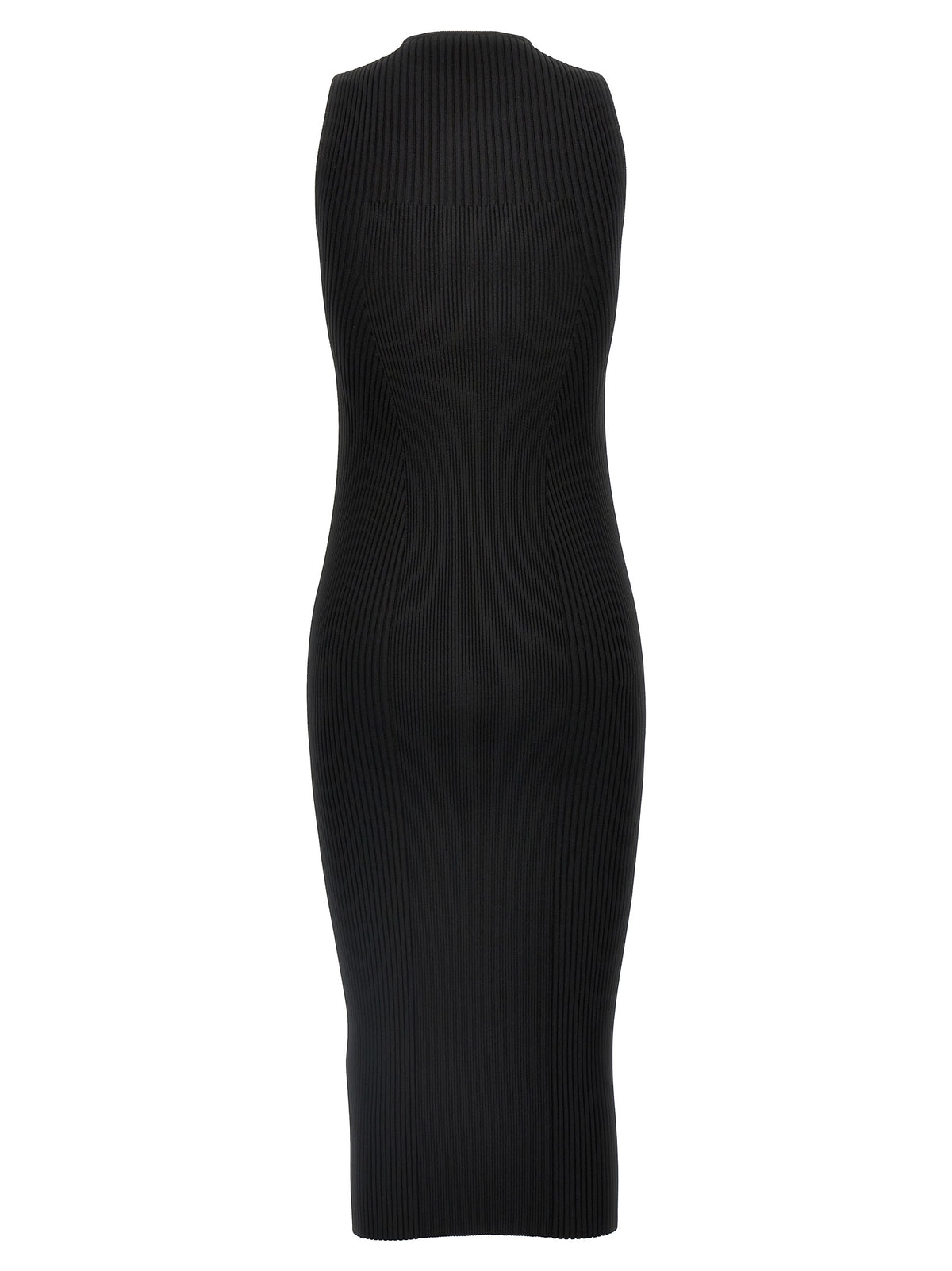 Alexander McQueen Black Viscose Midi Women's Dress