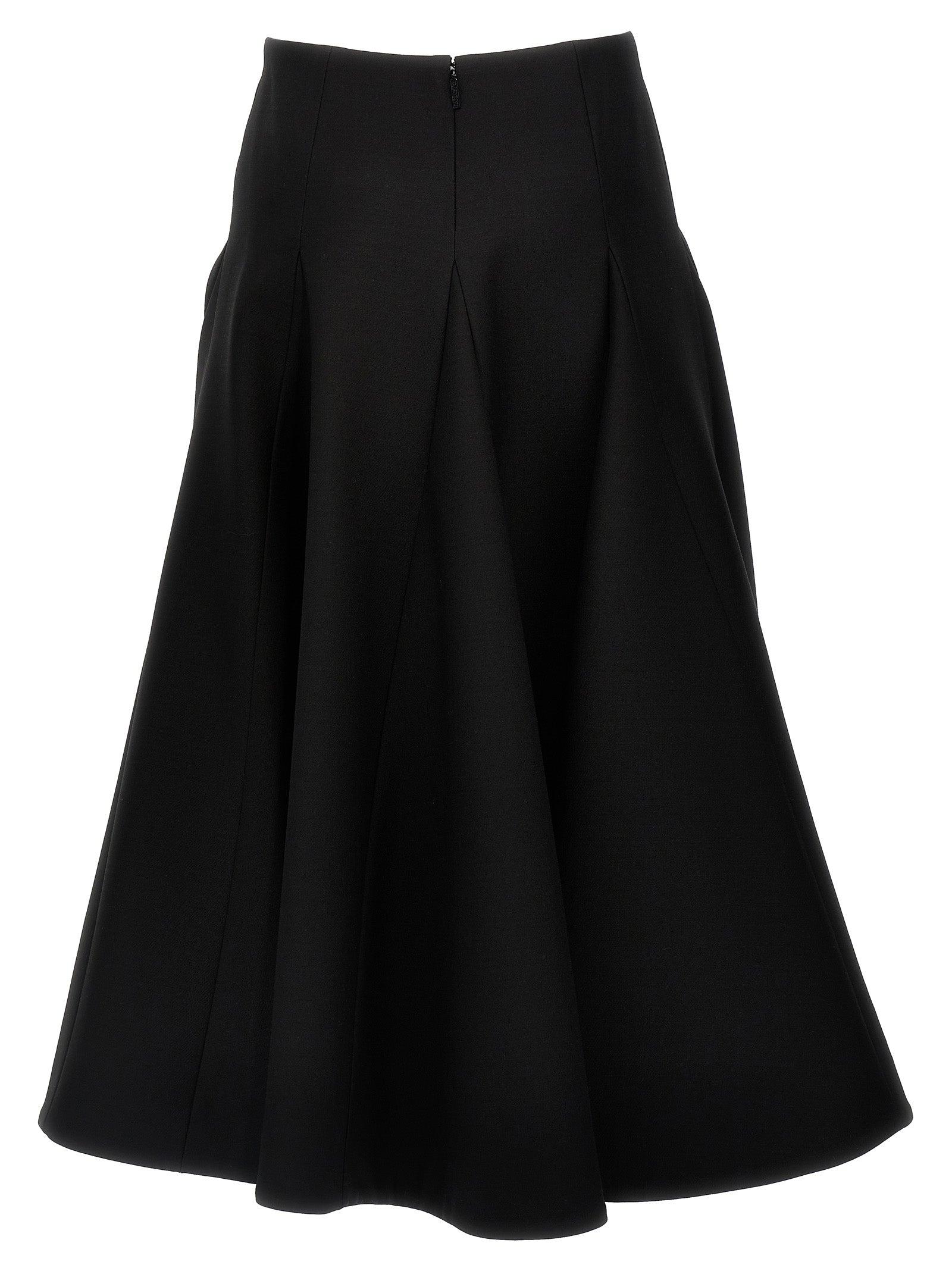 Valentino Garavani Black Virgin Wool Mini Women's Skirt