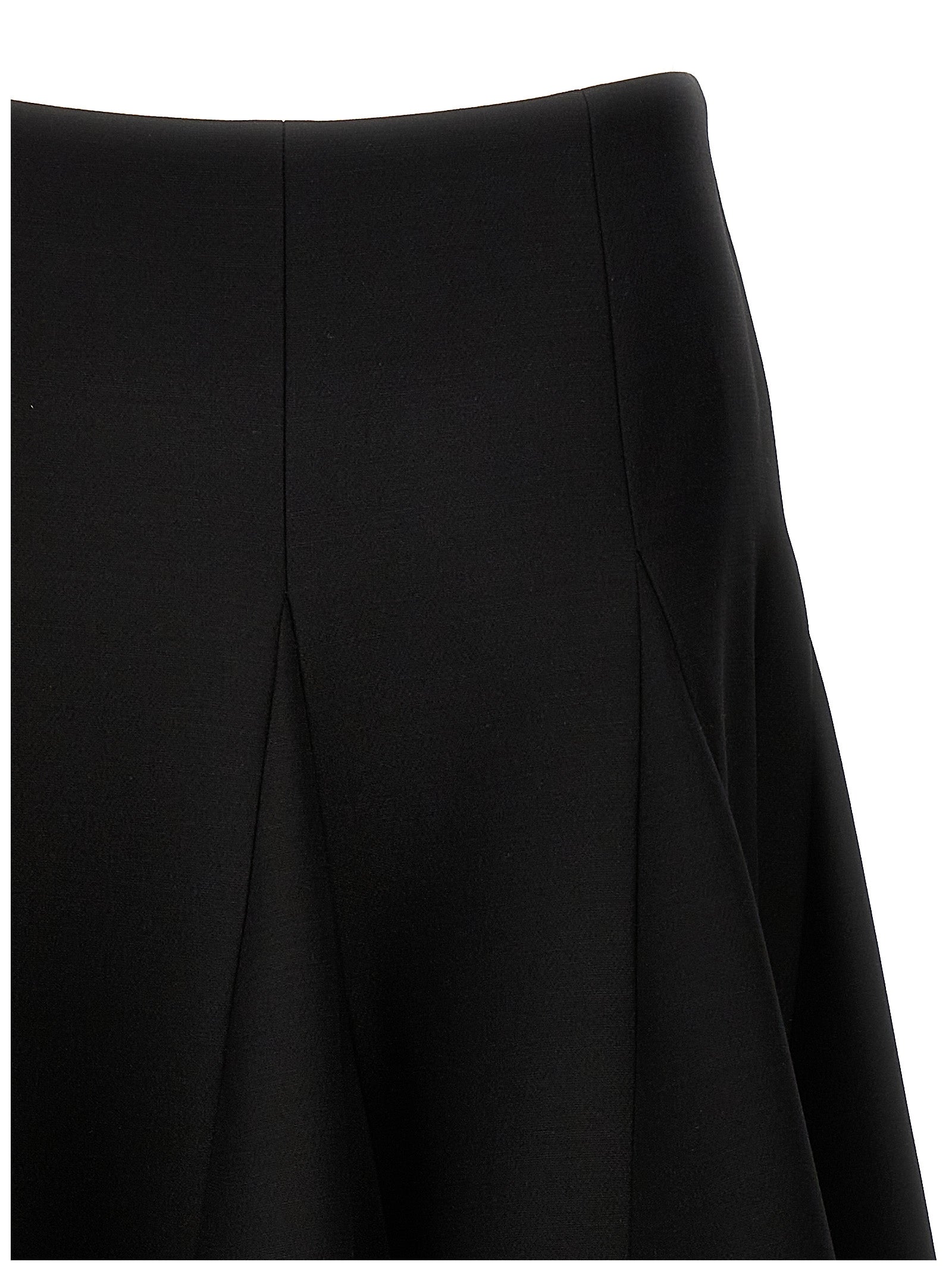 Valentino Garavani Black Virgin Wool Mini Women's Skirt