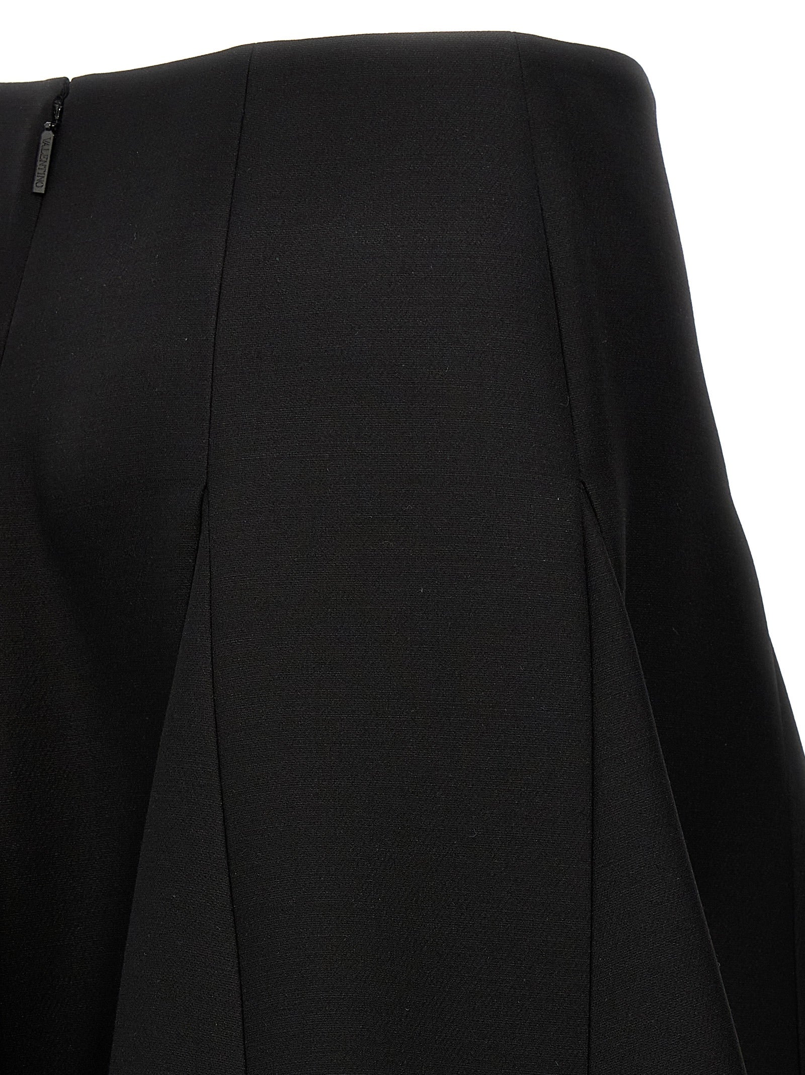 Valentino Garavani Black Virgin Wool Mini Women's Skirt