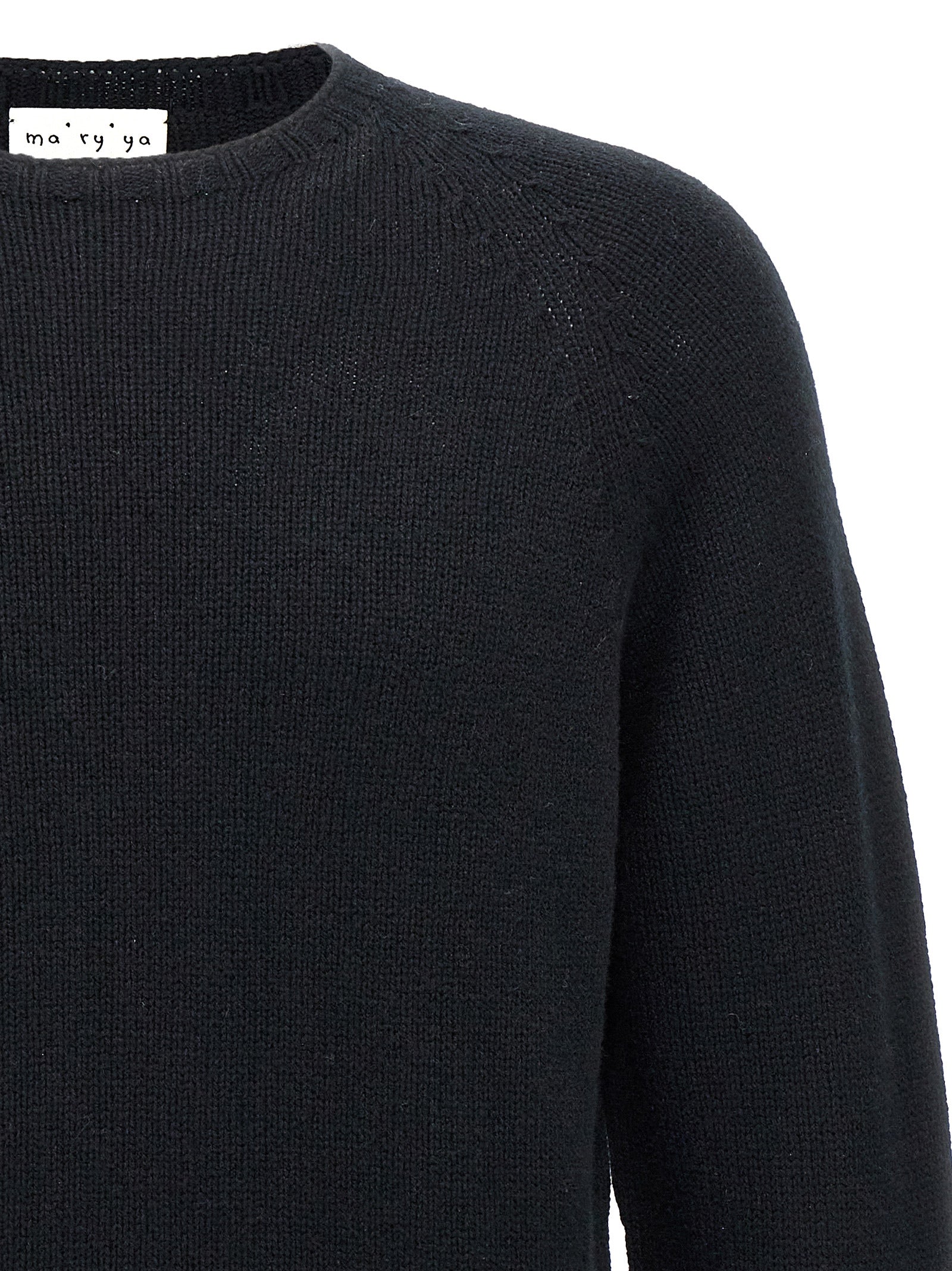 MA'RY'YA Black Wool Men's Cardigan