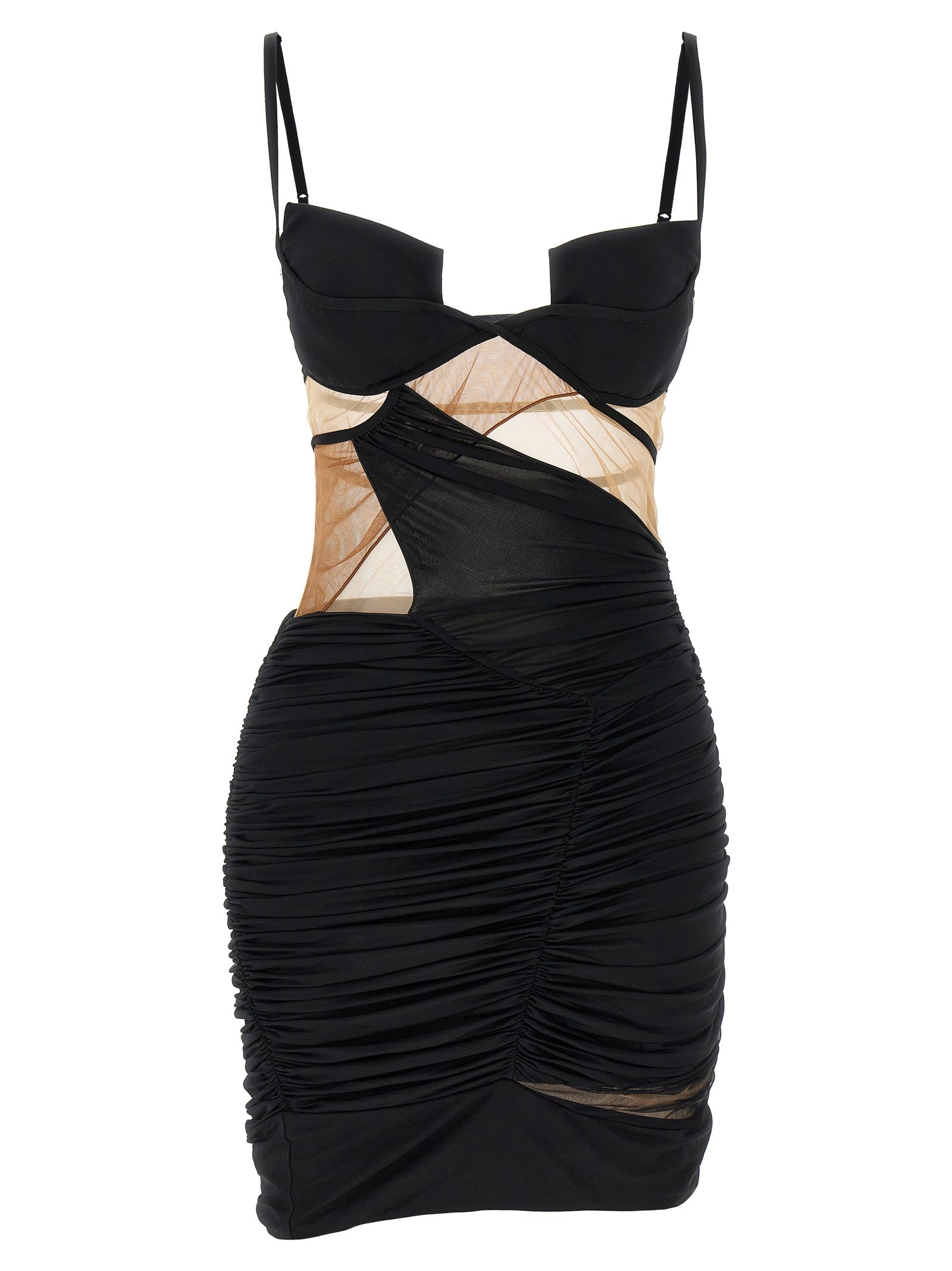 Nensi Dojaka Black Viscose Short Women's Dress