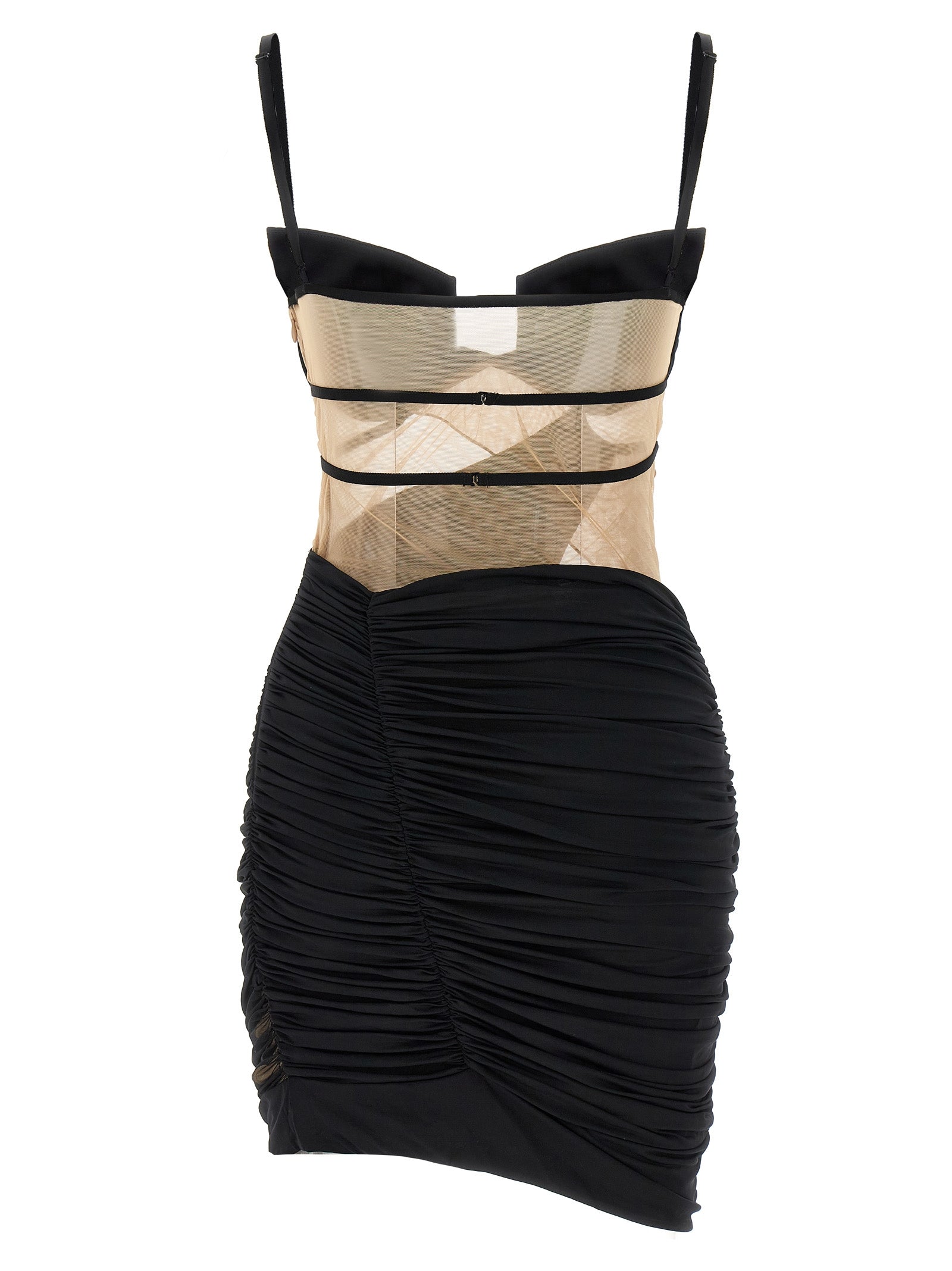 Nensi Dojaka Black Viscose Short Women's Dress