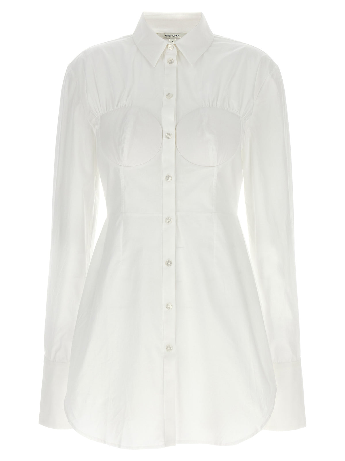 Nensi Dojaka White Cotton Women's Blouse