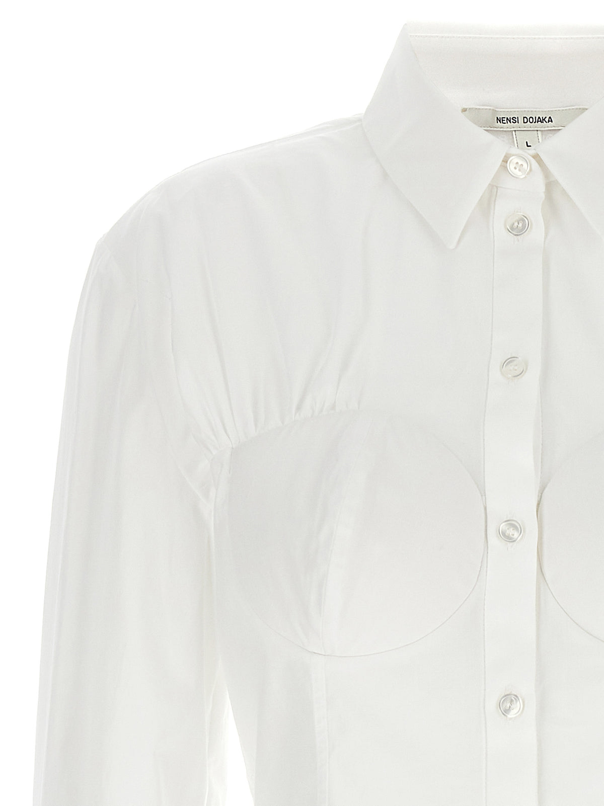 Nensi Dojaka White Cotton Women's Blouse