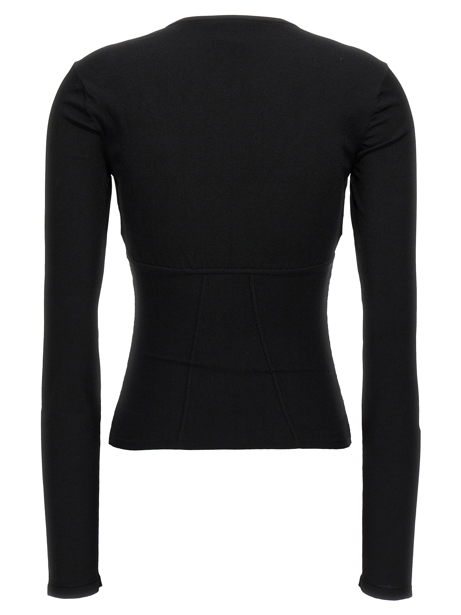Nensi Dojaka Black Viscose Tank Women's Tops