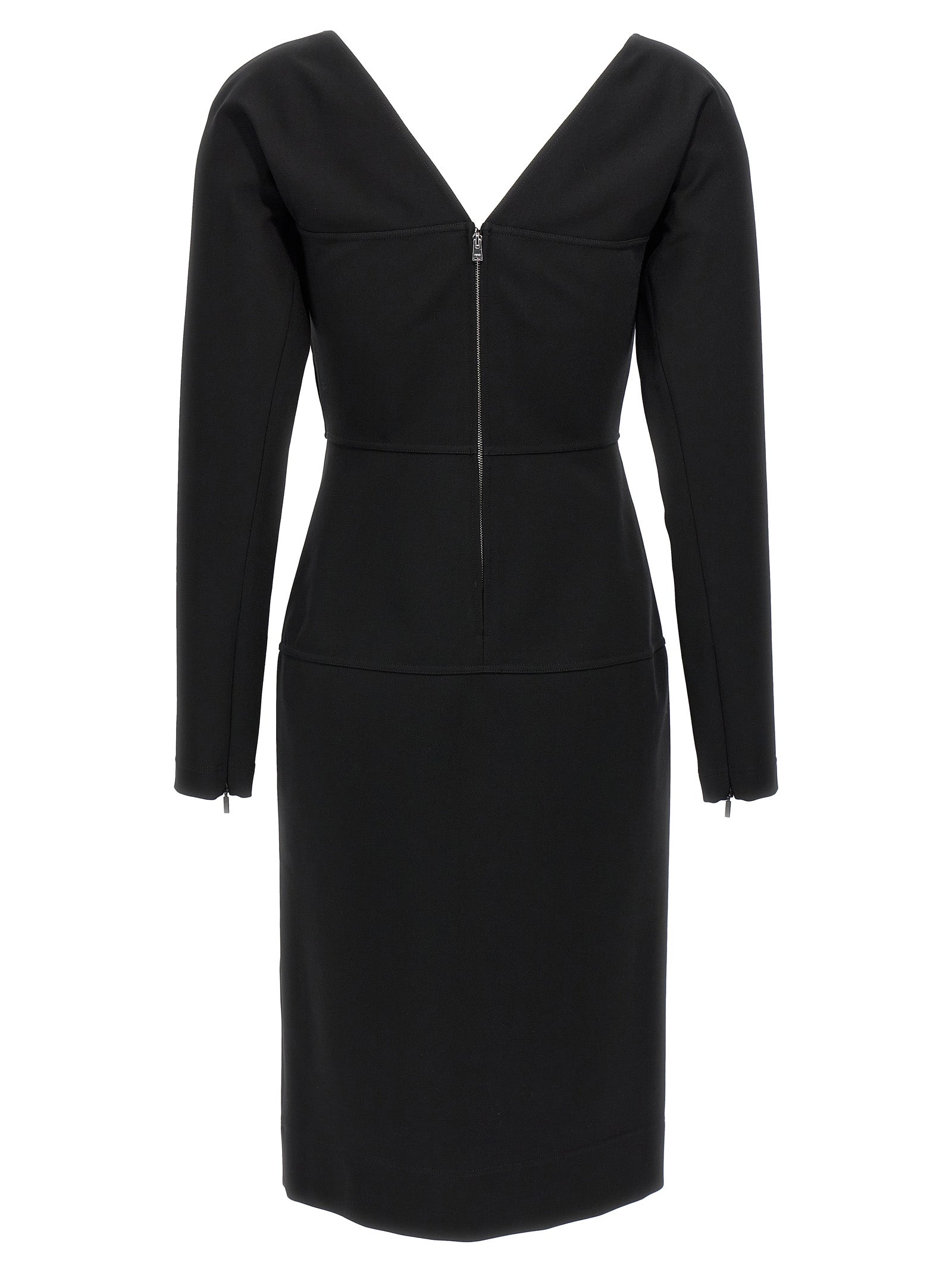 Fendi Black Viscose Midi Women's Dress