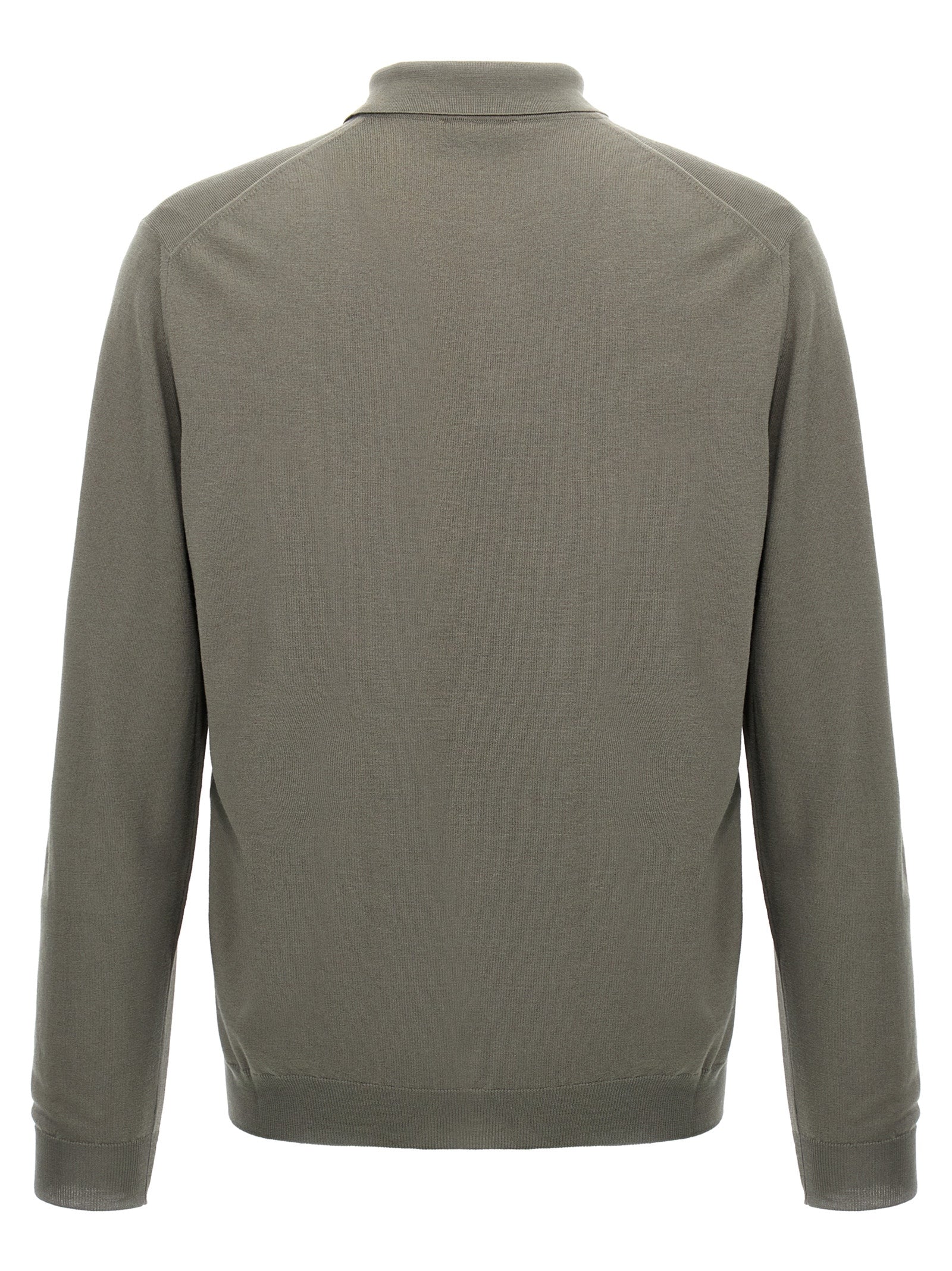 ZANONE Gray Virgin Wool Polo Men's Shirt