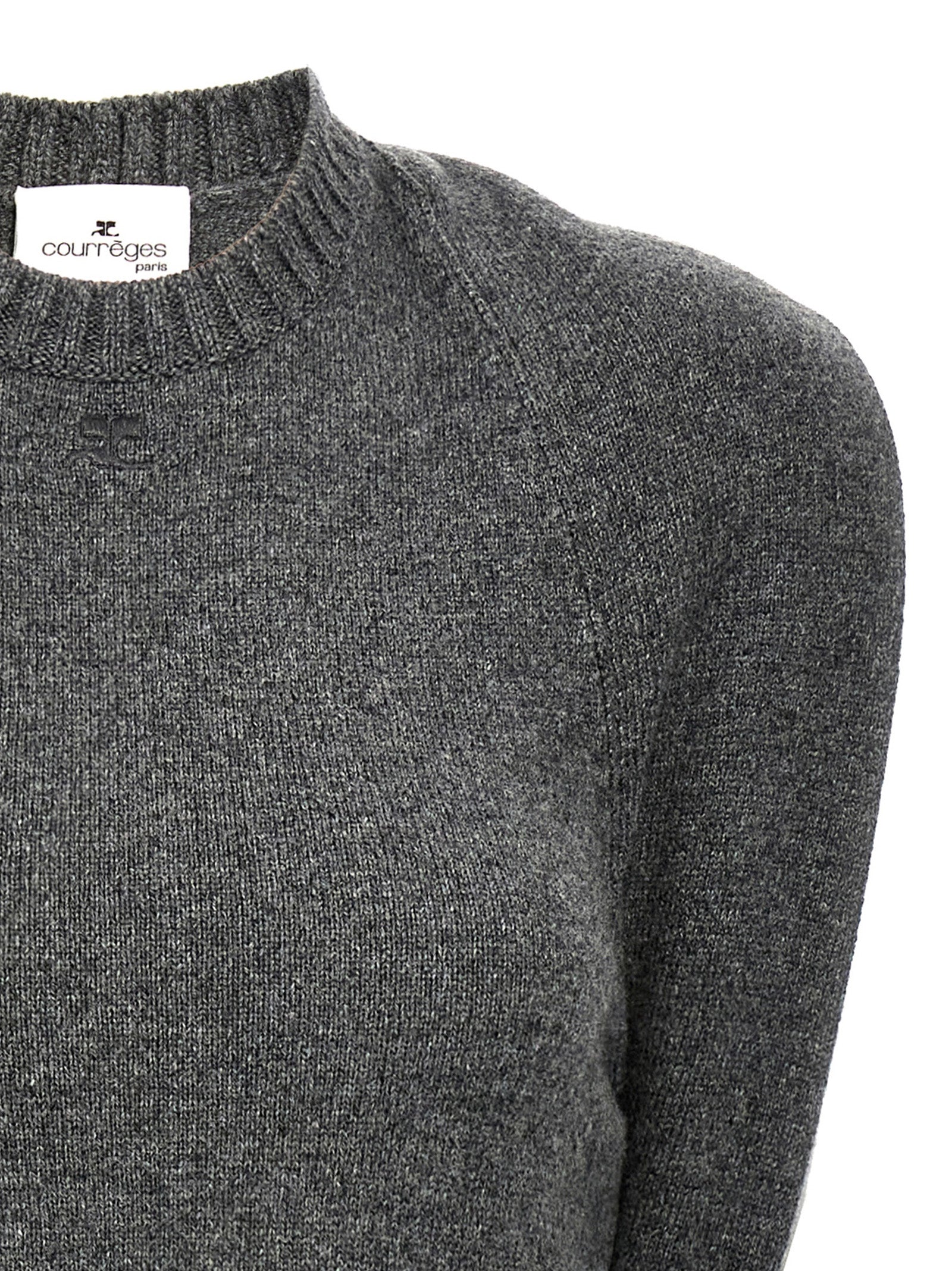 Courrèges Gray Wool Midi Women's Dress