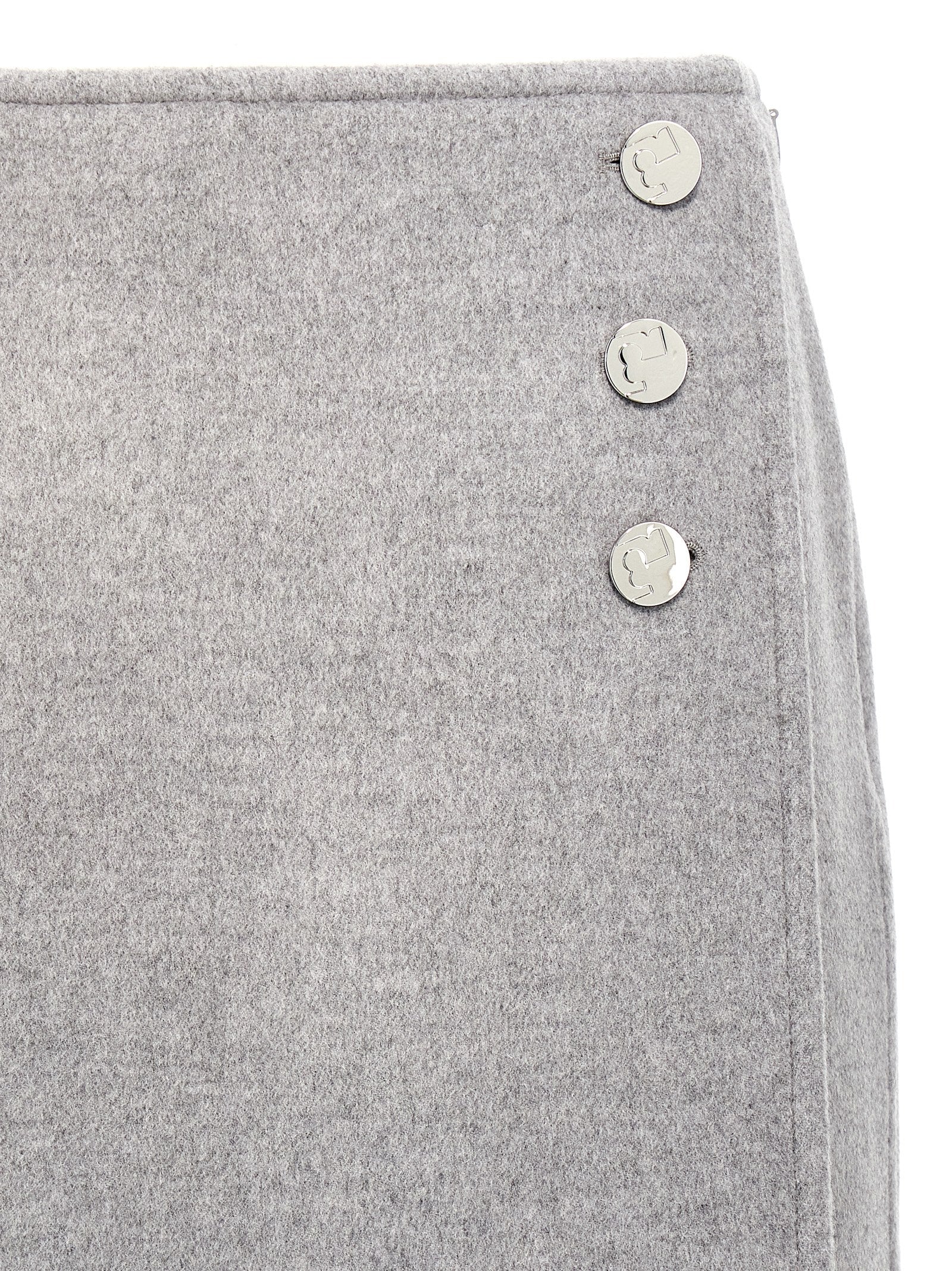 Tory Burch Gray Wool Long Women's Skirt