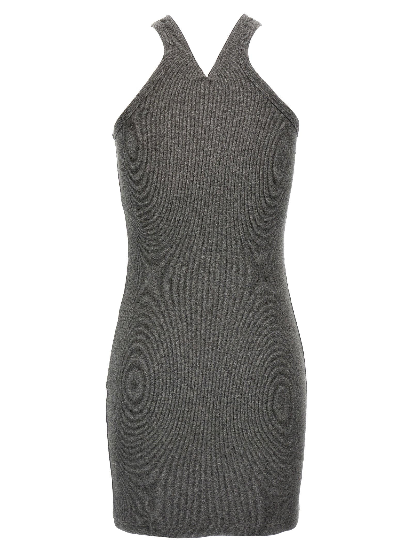Courrèges Gray Cotton Short Women's Dress