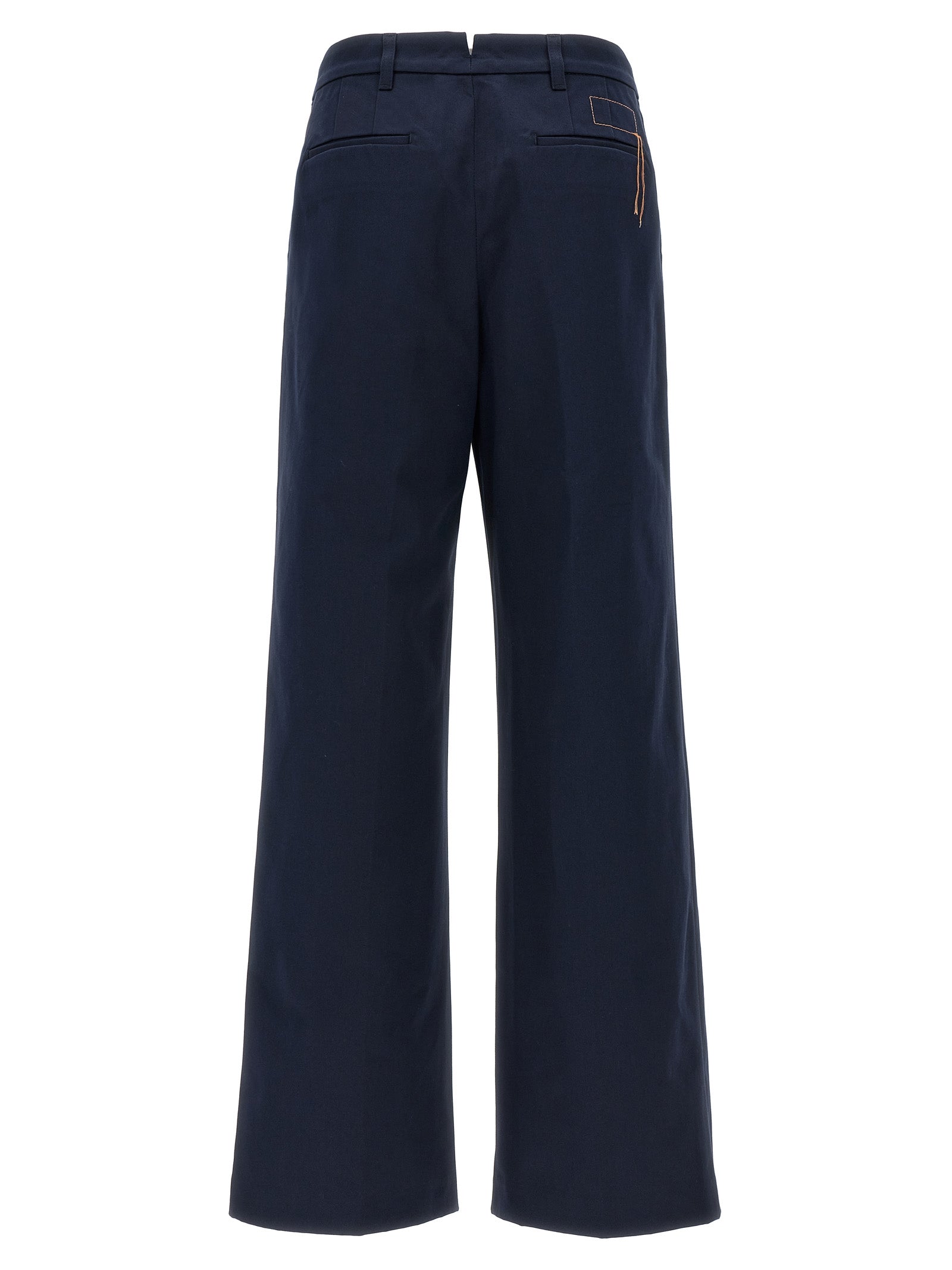 Fortela Blue Cotton Casual Women's Pants