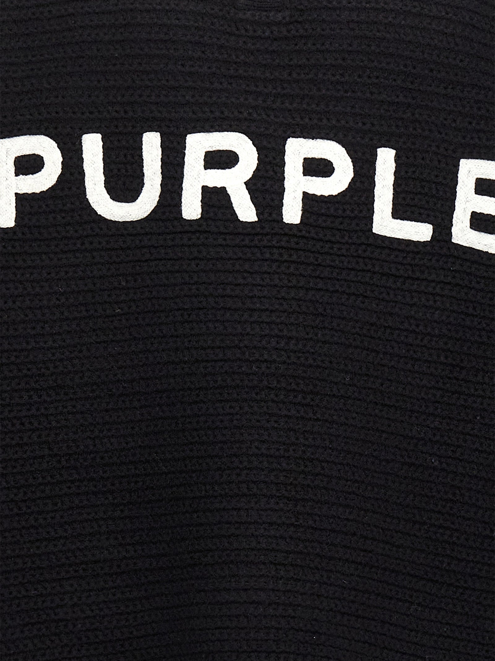 PURPLE Black Wool Men's Cardigan