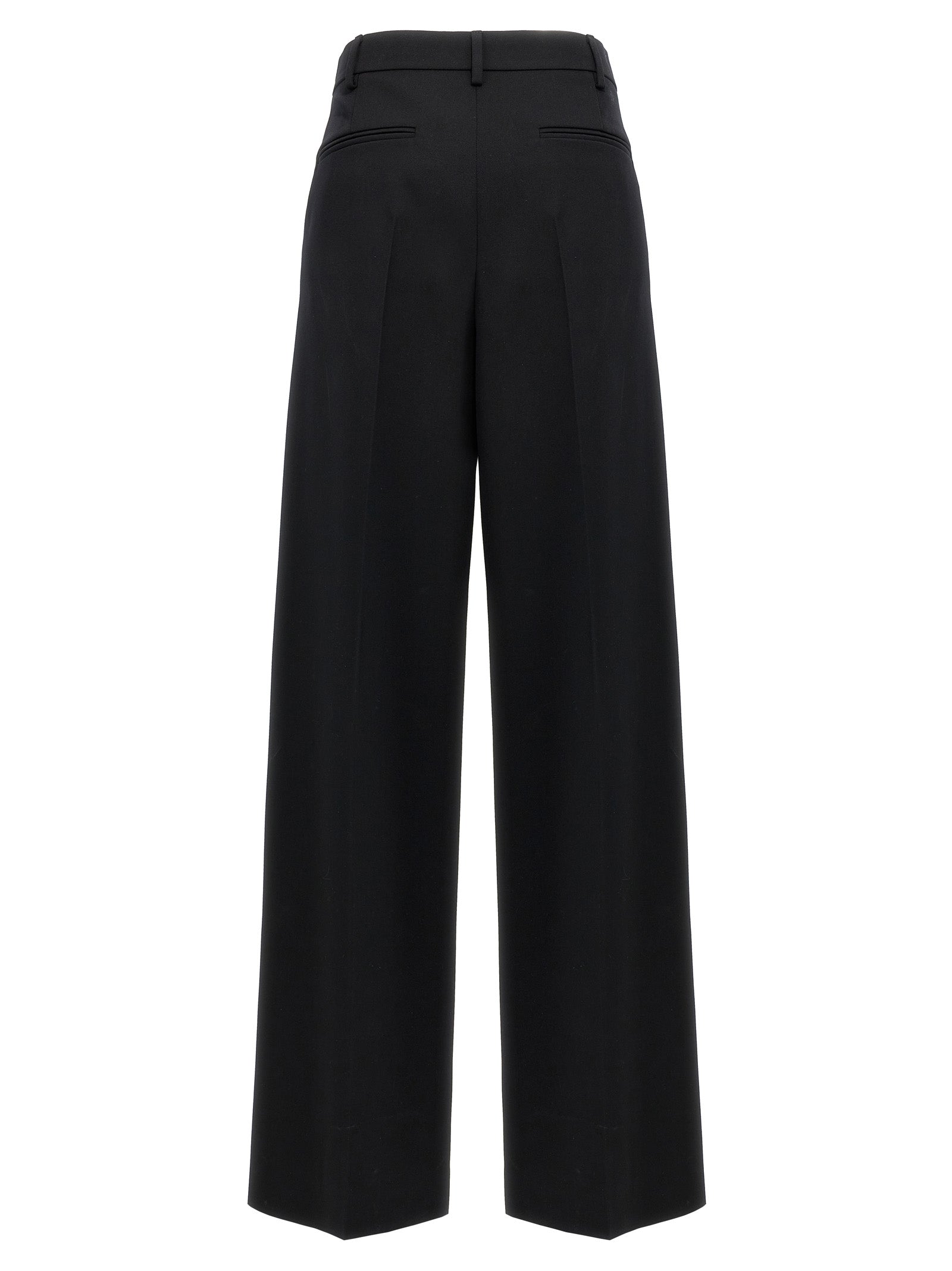 Valentino Garavani Black Virgin Wool Dress Women's Pants