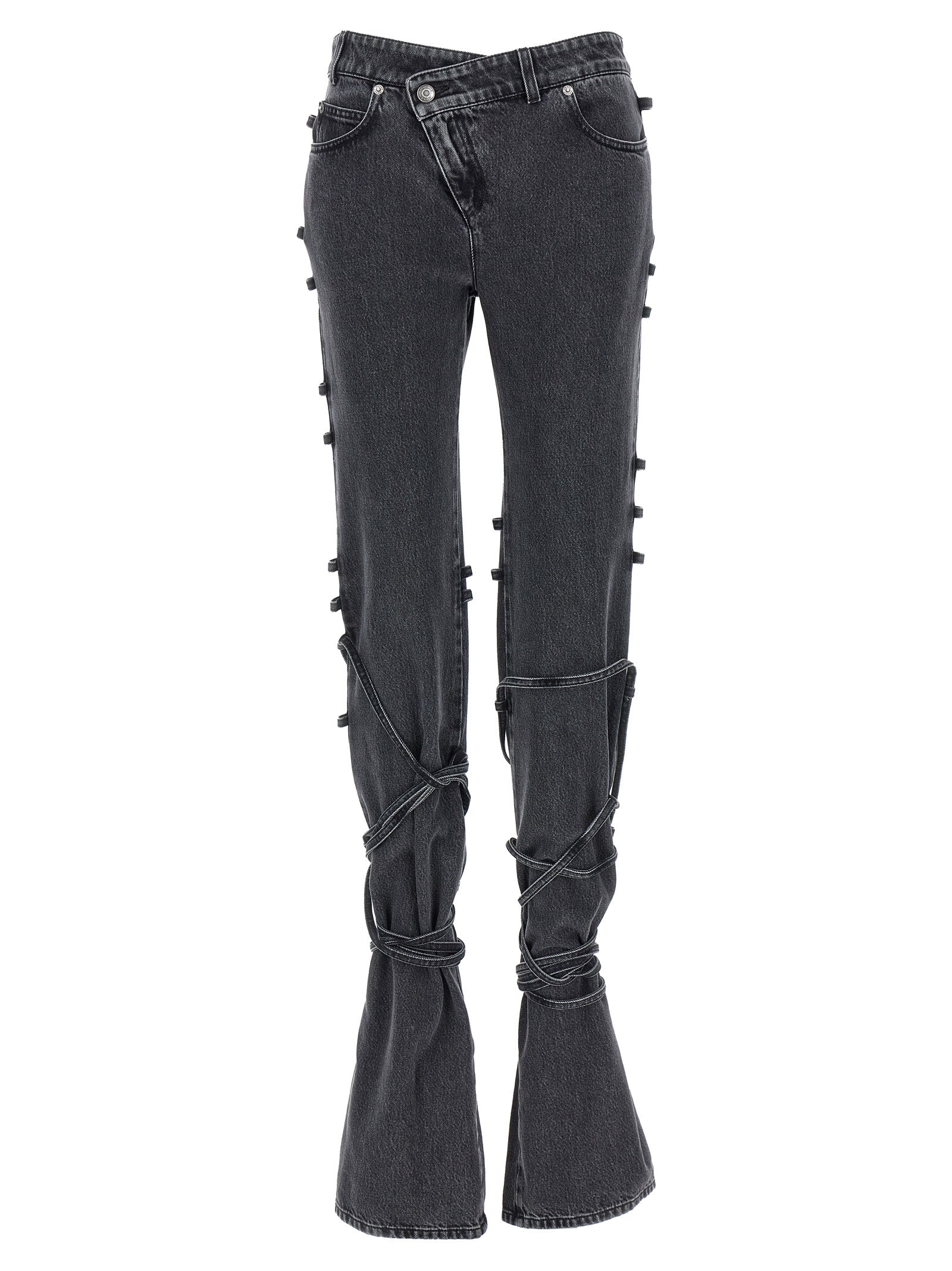 Alexander McQueen Black Cotton Flared Women's Jeans