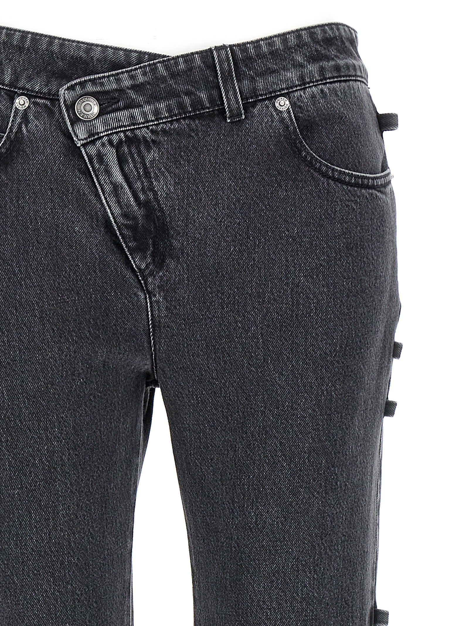 Alexander McQueen Black Cotton Flared Women's Jeans