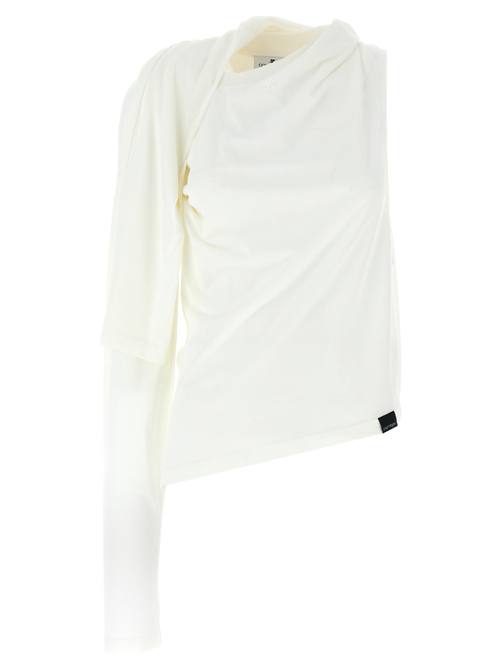 Courrèges White Cotton Long Sleeve Women's T-Shirt