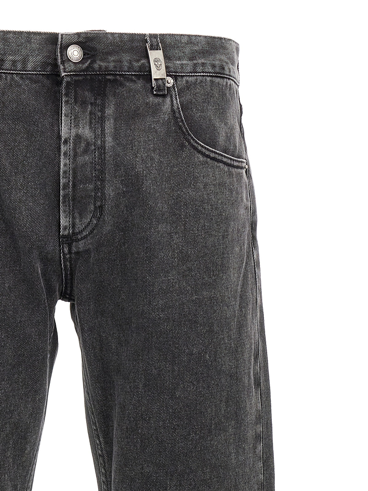 Alexander McQueen Black Cotton Straight-Leg Men's Jeans