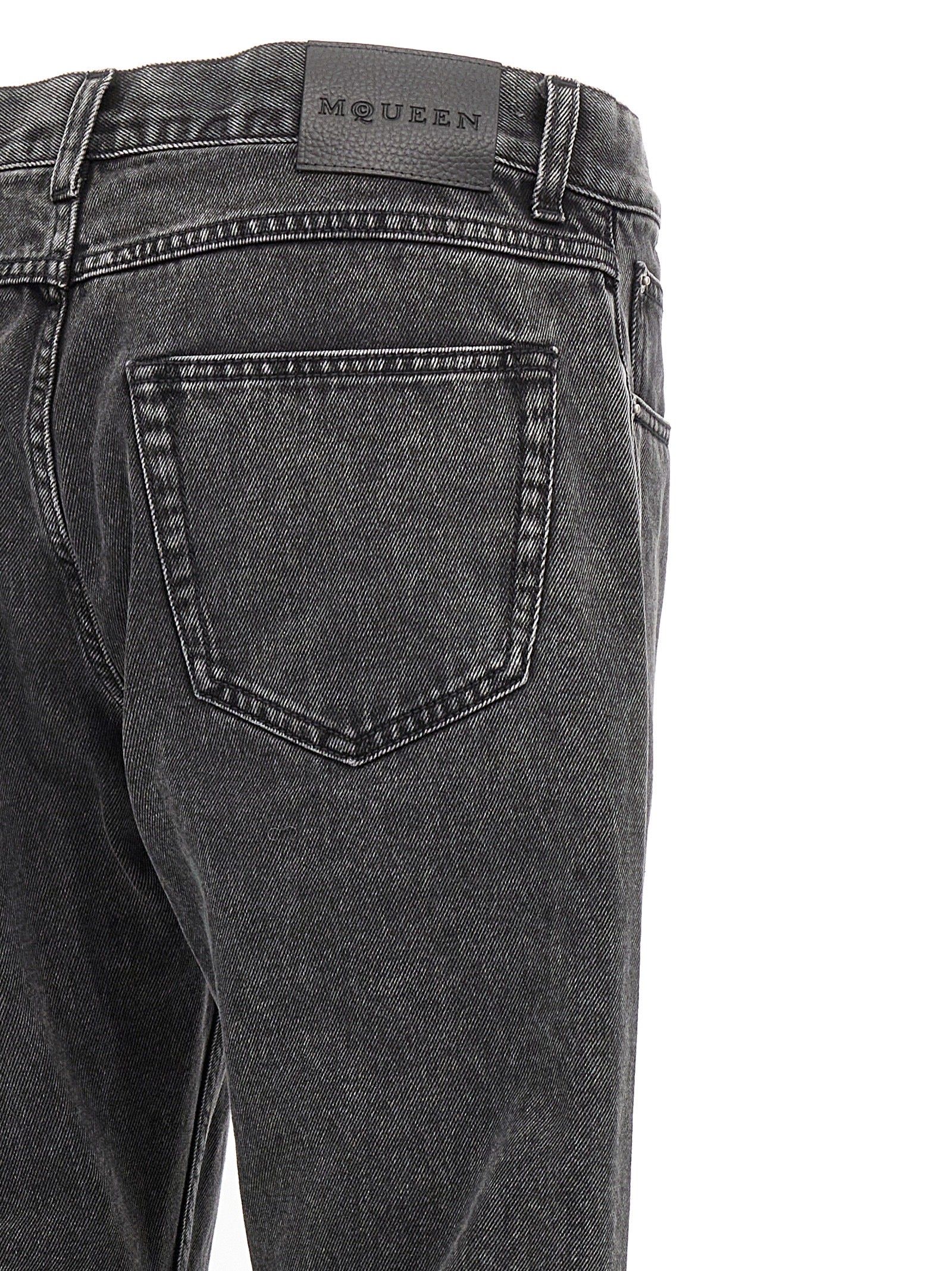Alexander McQueen Black Cotton Straight-Leg Men's Jeans