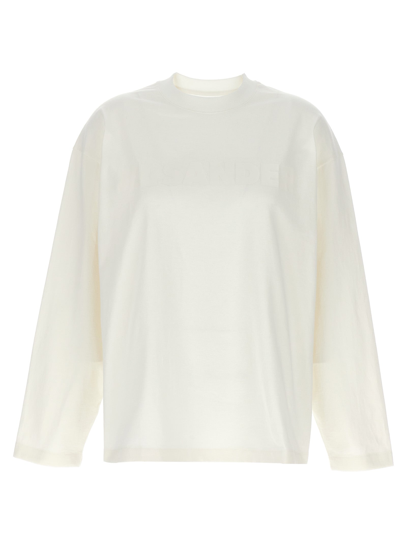 Jil Sander White Cotton Long Sleeve Women's T-Shirt