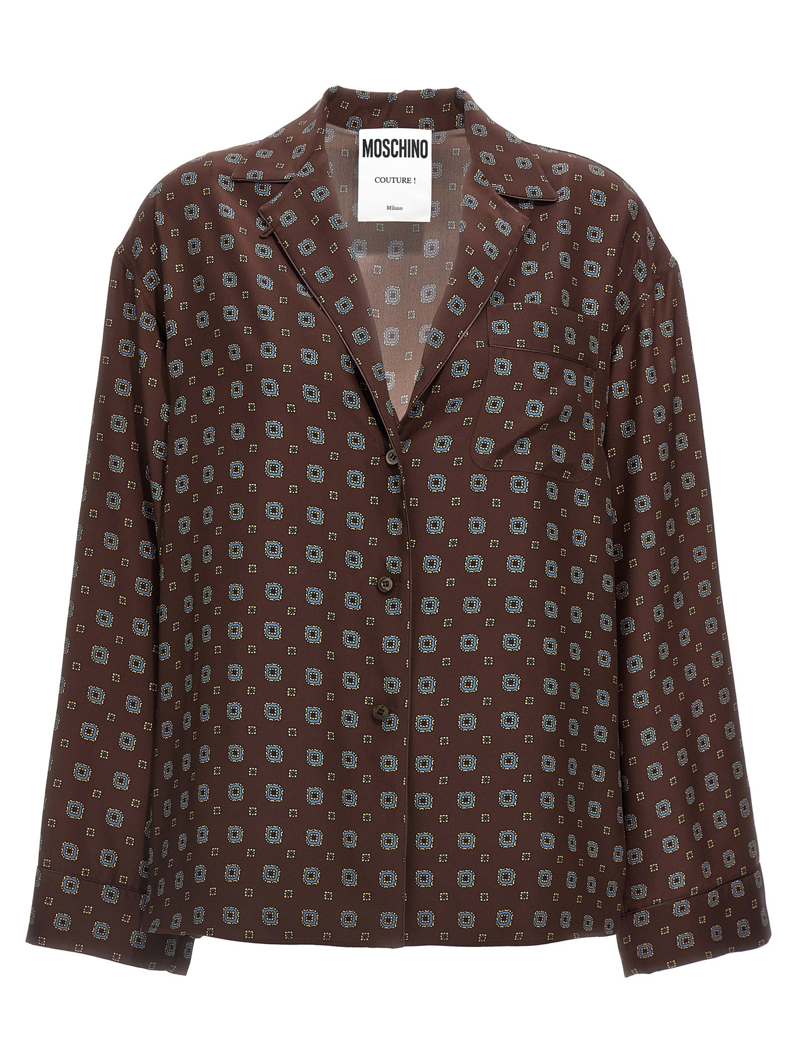 Moschino Brown Silk Women's Blouse
