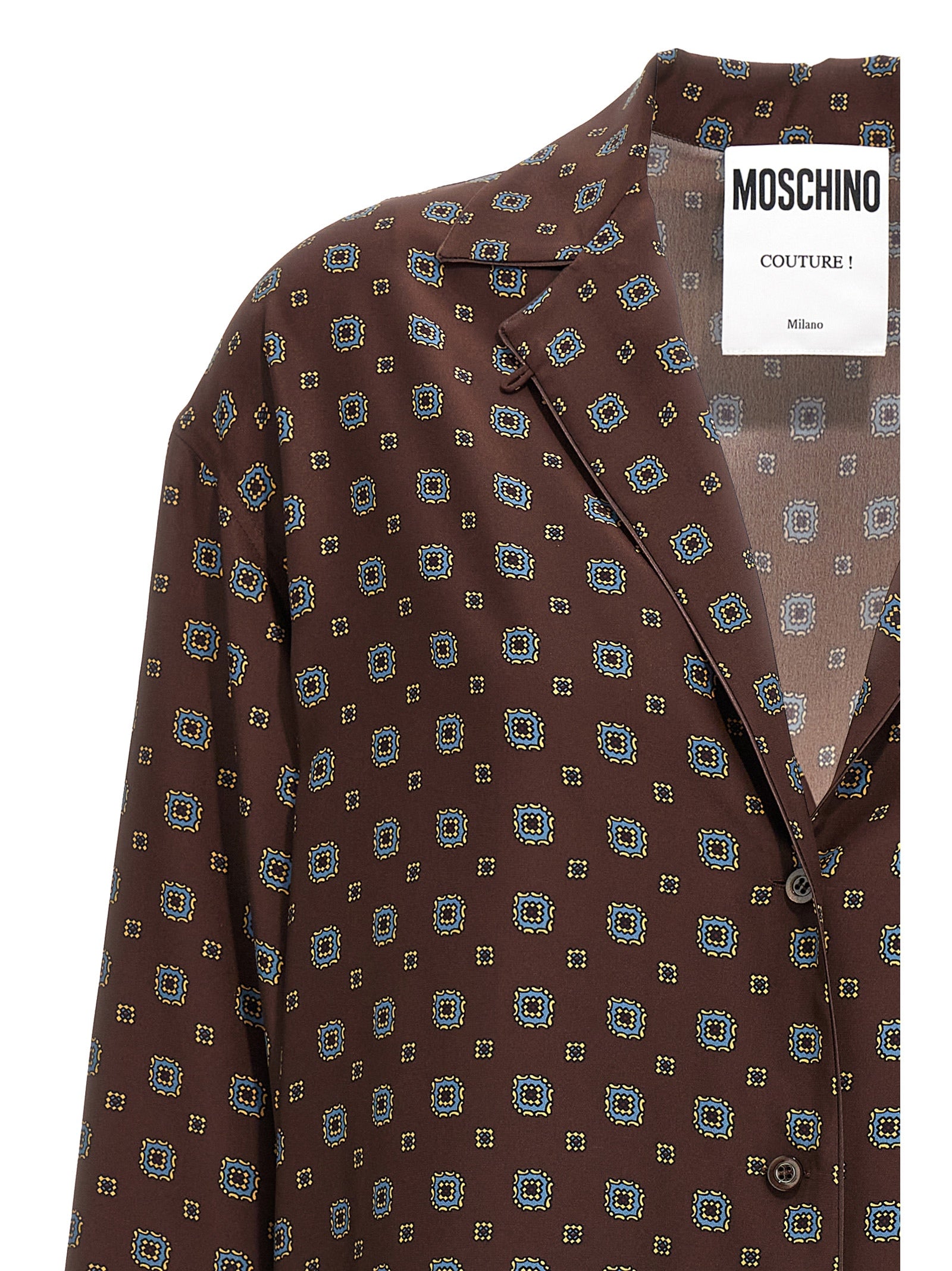 Moschino Brown Silk Women's Blouse