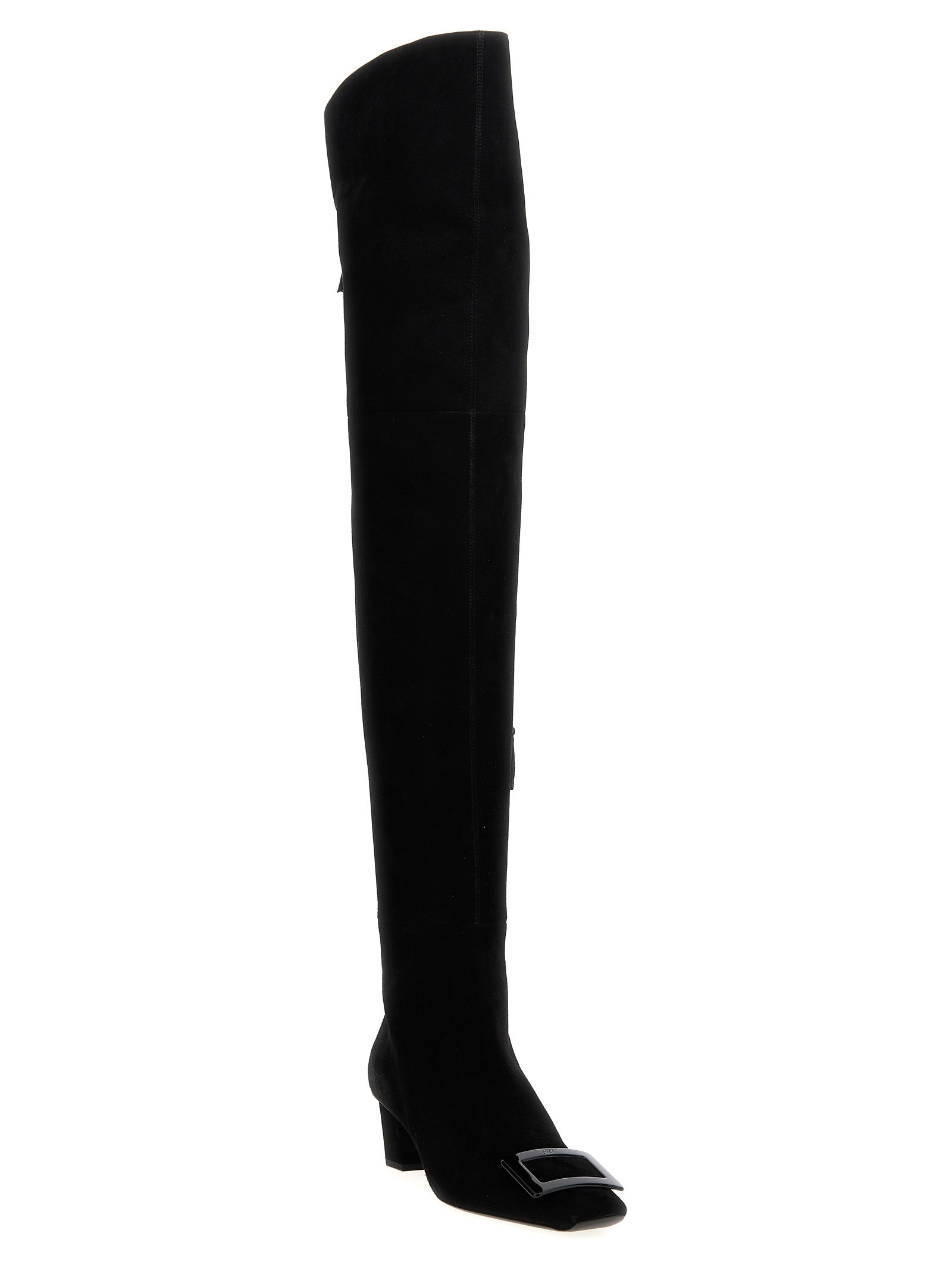Roger Vivier Black Goatskin Over The Women's Knee