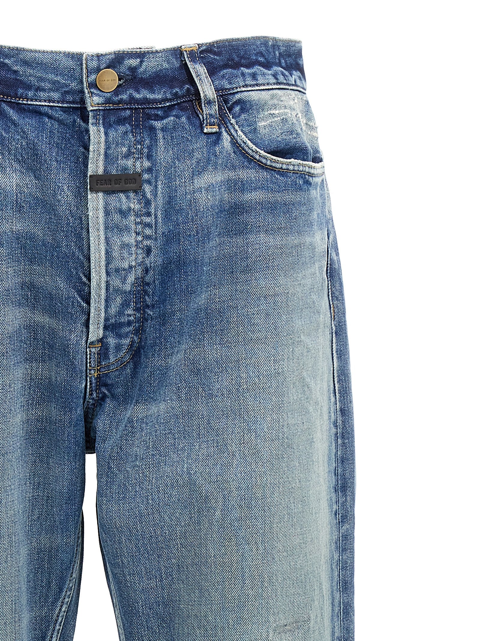 Fear Of God Blue Cotton Straight-Leg Men's Jeans