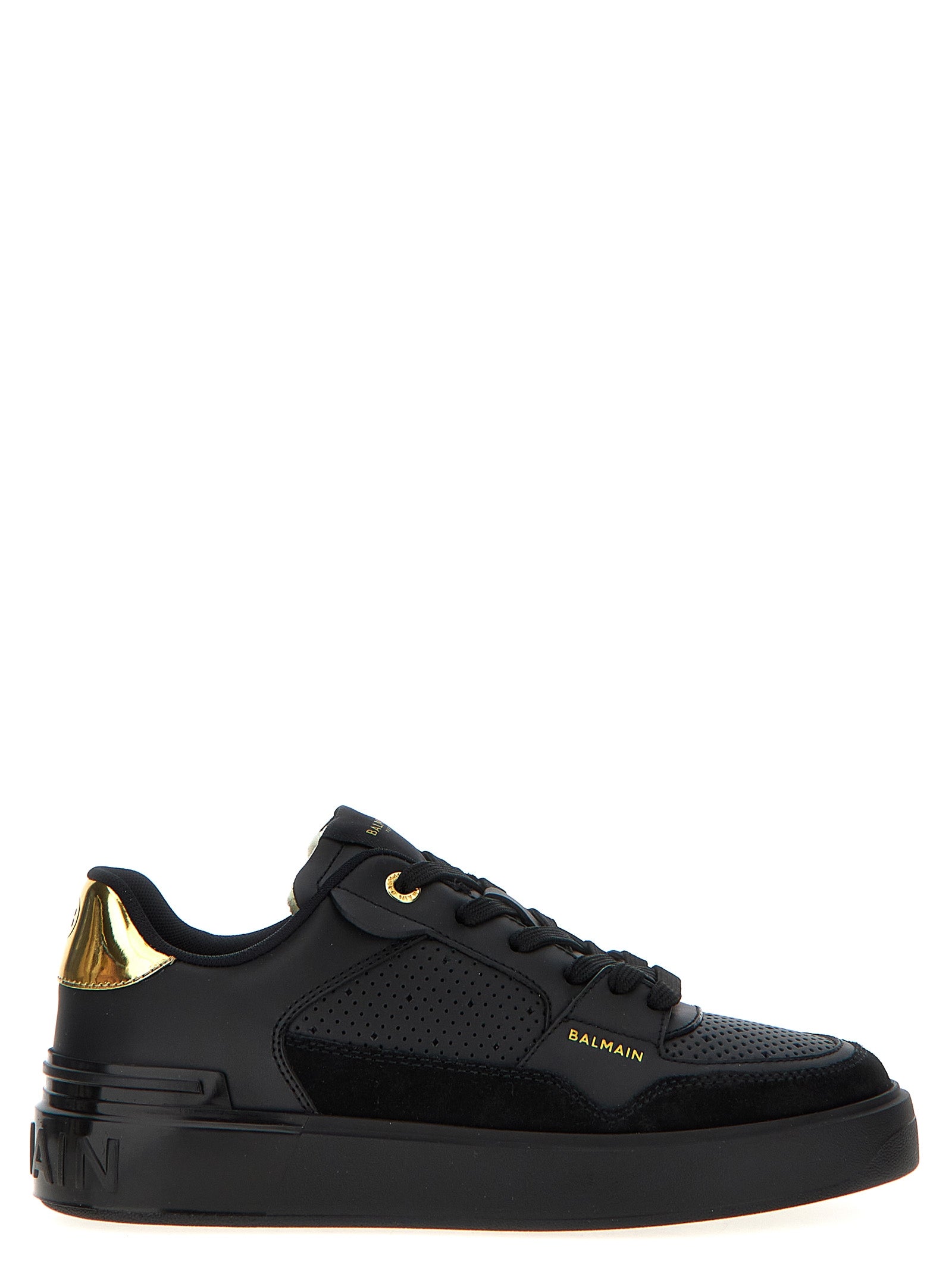 Balmain Black Calfskin Women's Sneakers